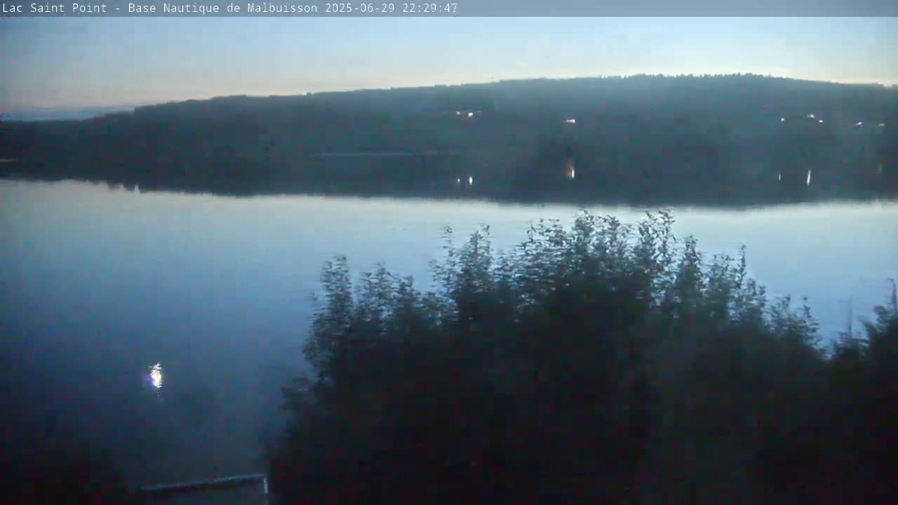 Malbuisson, Lac Saint Point Lake from Base Nautique de Malbuisson Nautical Base Live Cam -  Pontarlier, Doubs, Bourgogne-Franche-Comté, France