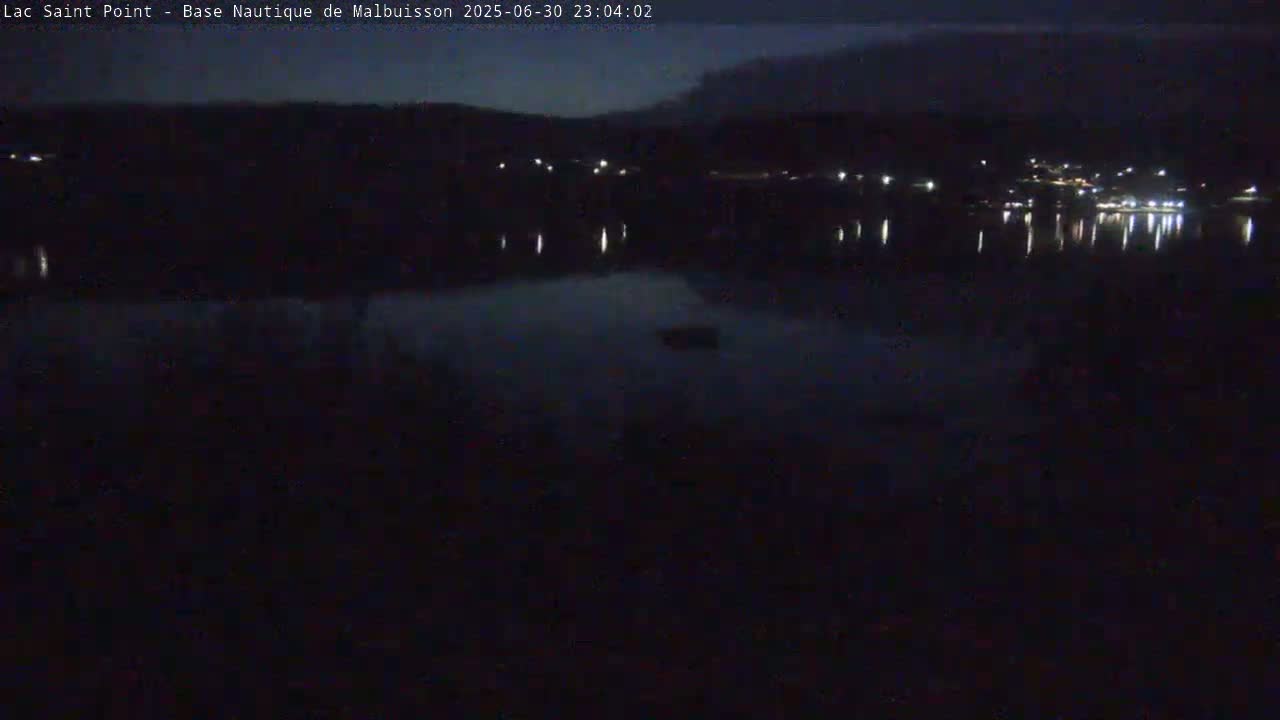 Malbuisson, Lac Saint Point Lake from Base Nautique de Malbuisson Nautical Base Live Cam -  Pontarlier, Doubs, Bourgogne-Franche-Comté, France