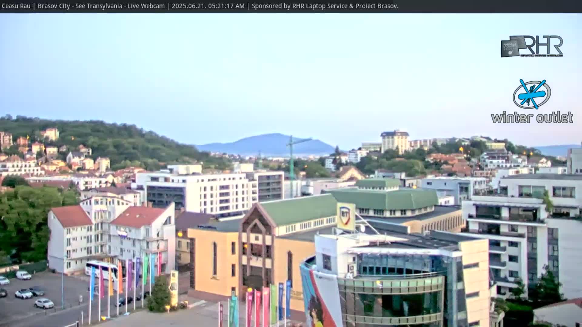 Braşov Skyline Live Cam - Centrul Nou, Brasov, Romania