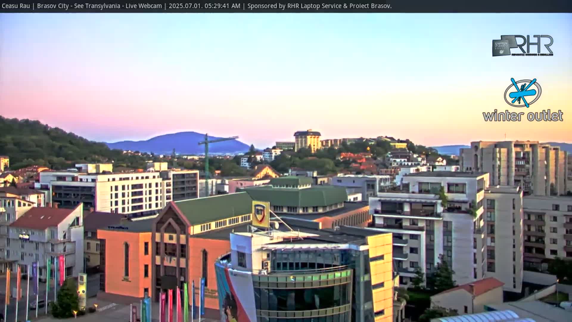 Braşov Skyline Live Cam - Centrul Nou, Brasov, Romania