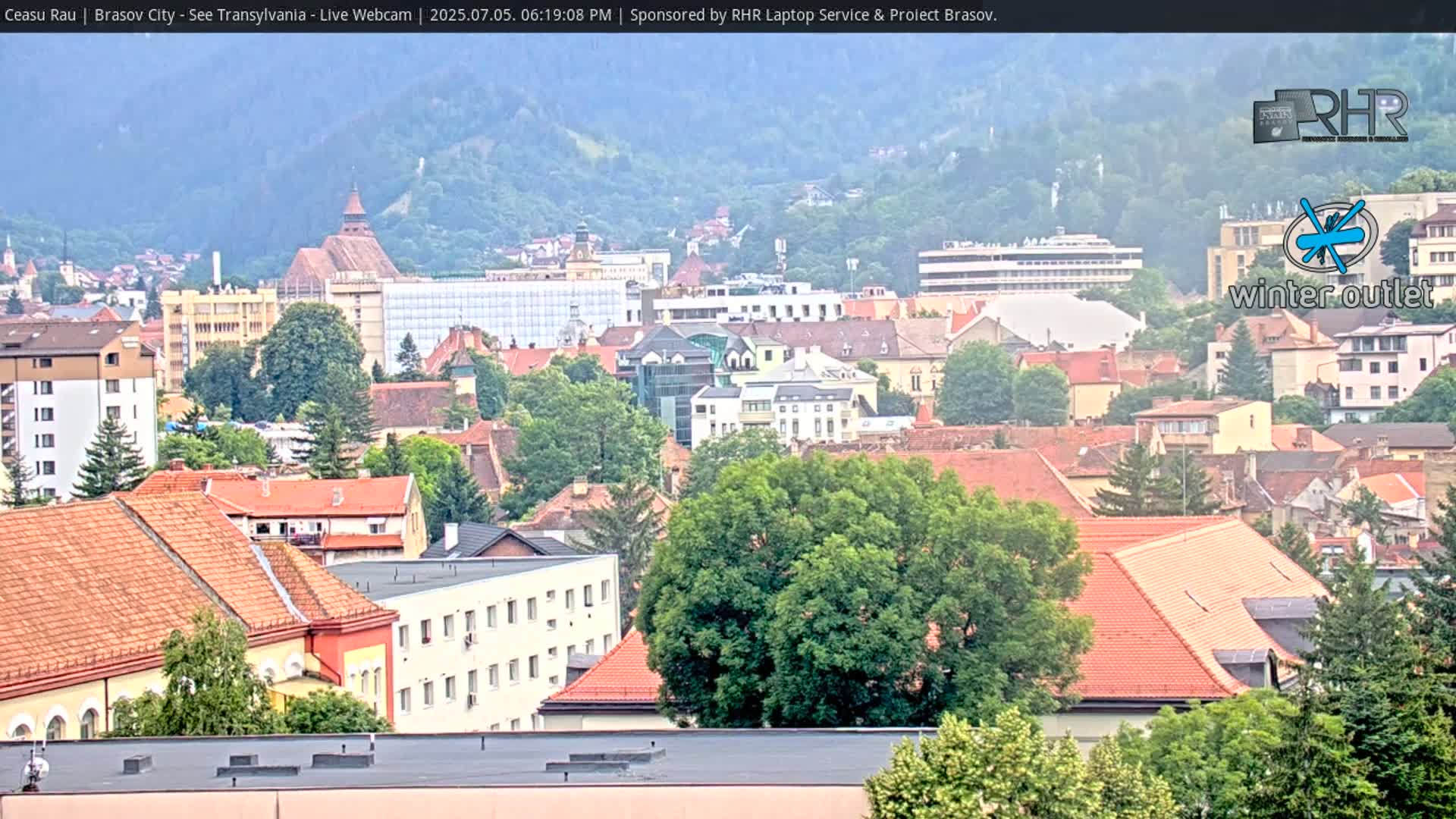 Braşov Skyline Live Cam - Centrul Nou, Brasov, Romania