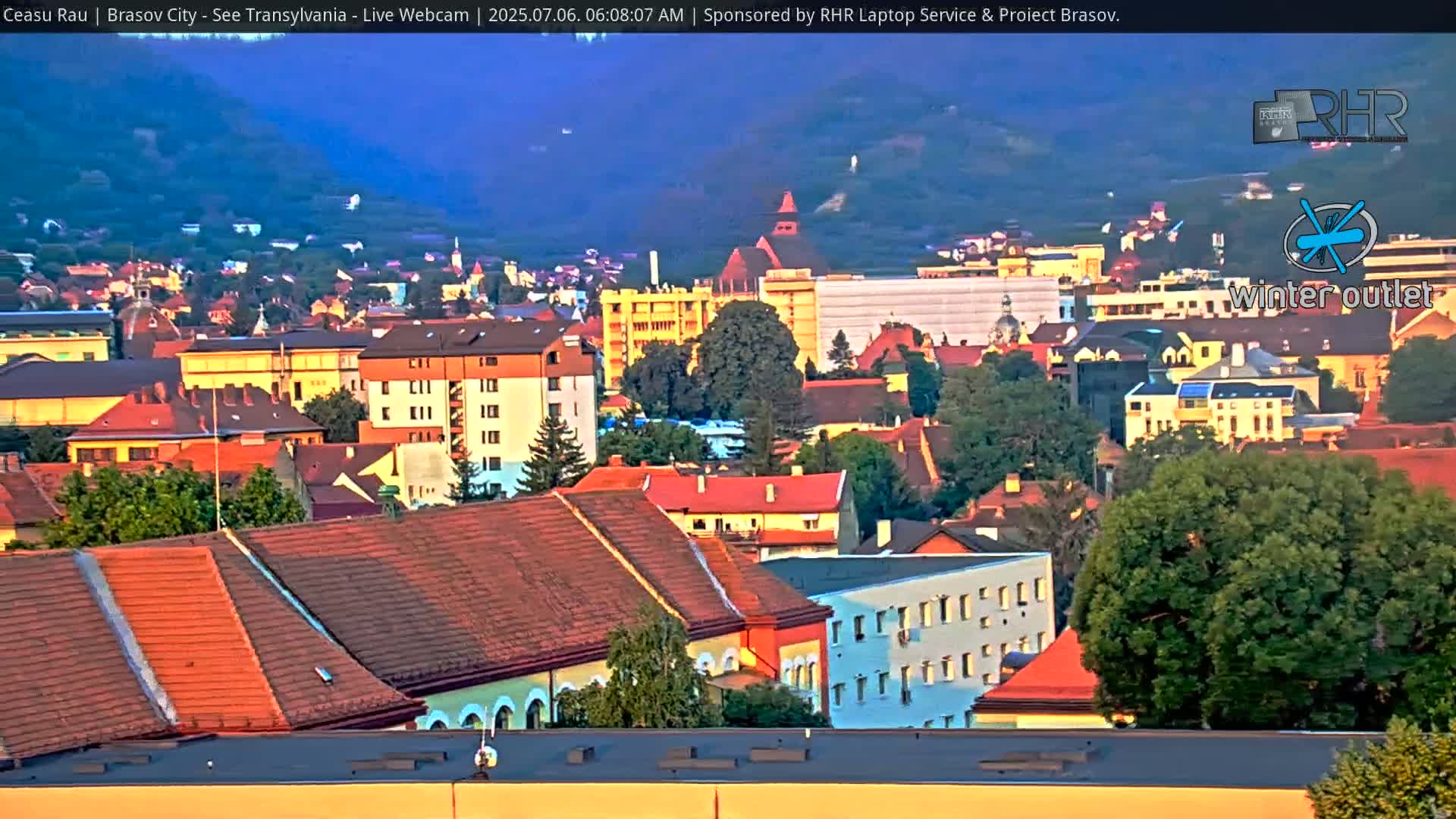 Braşov Skyline Live Cam - Centrul Nou, Brasov, Romania