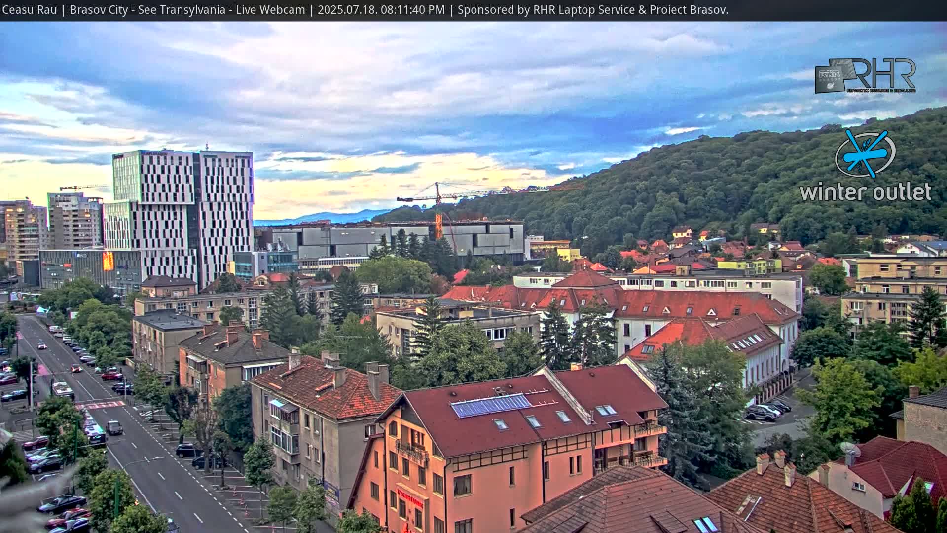 Braşov Skyline Live Cam - Centrul Nou, Brasov, Romania