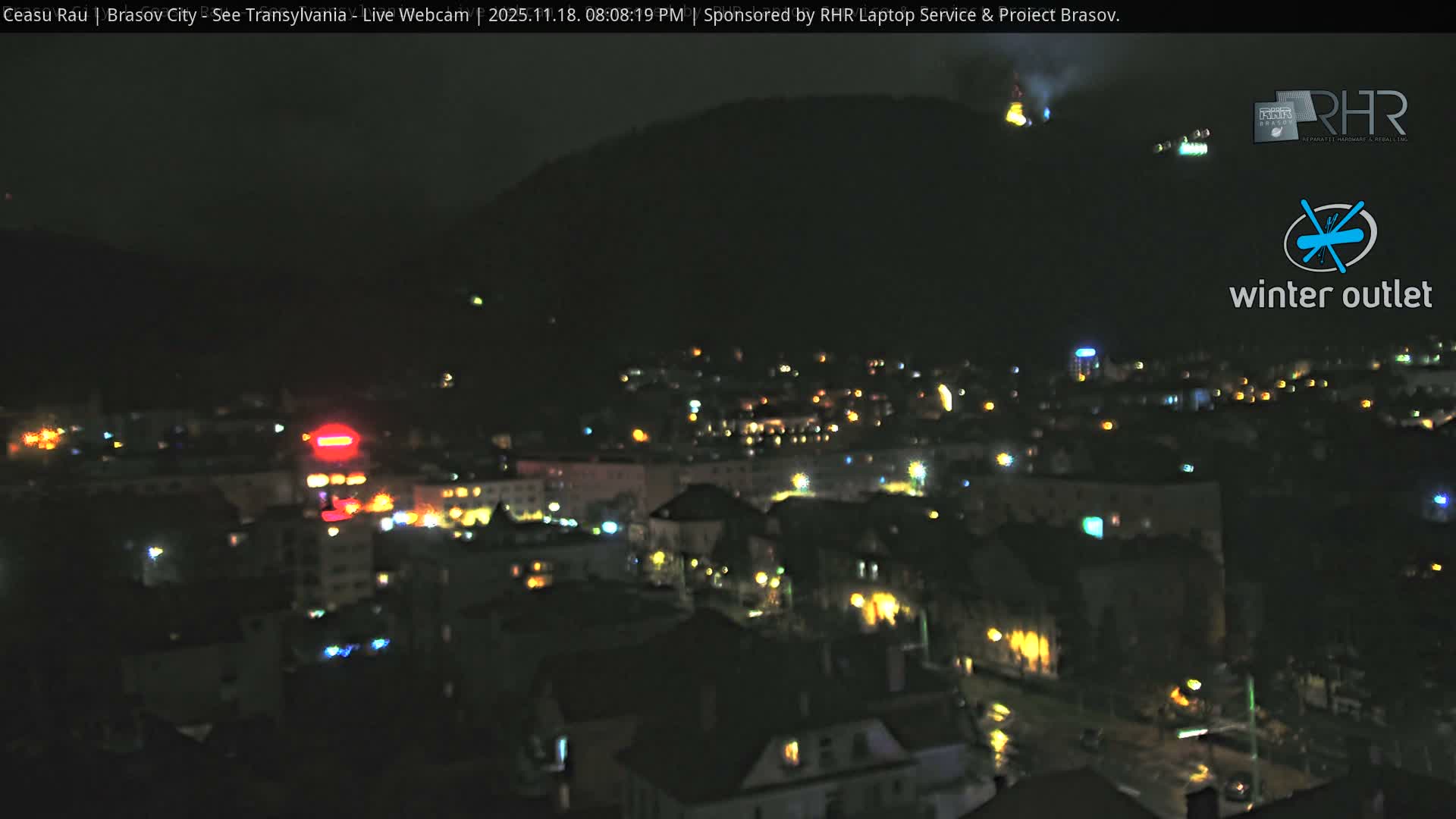 Braşov Skyline Live Cam - Centrul Nou, Brasov, Romania