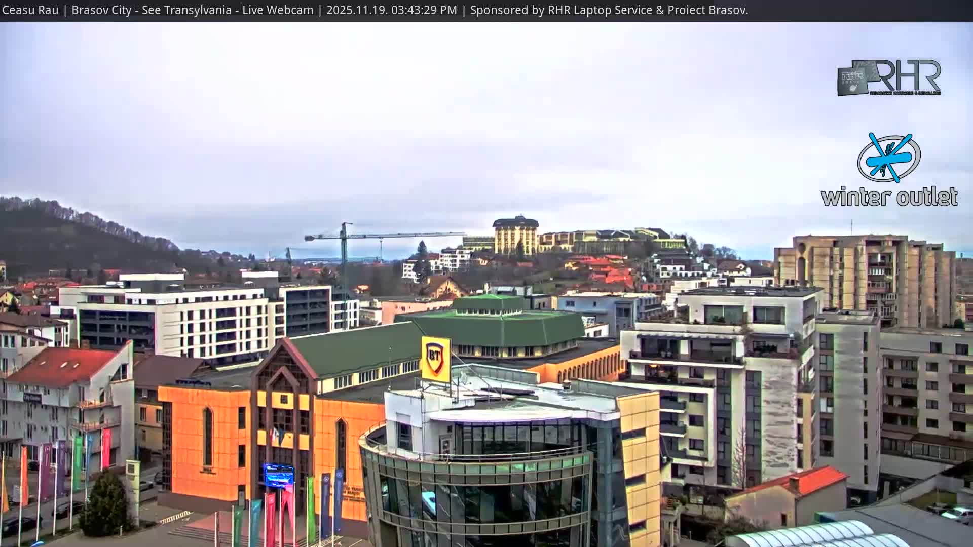 Braşov Skyline Live Cam - Centrul Nou, Brasov, Romania