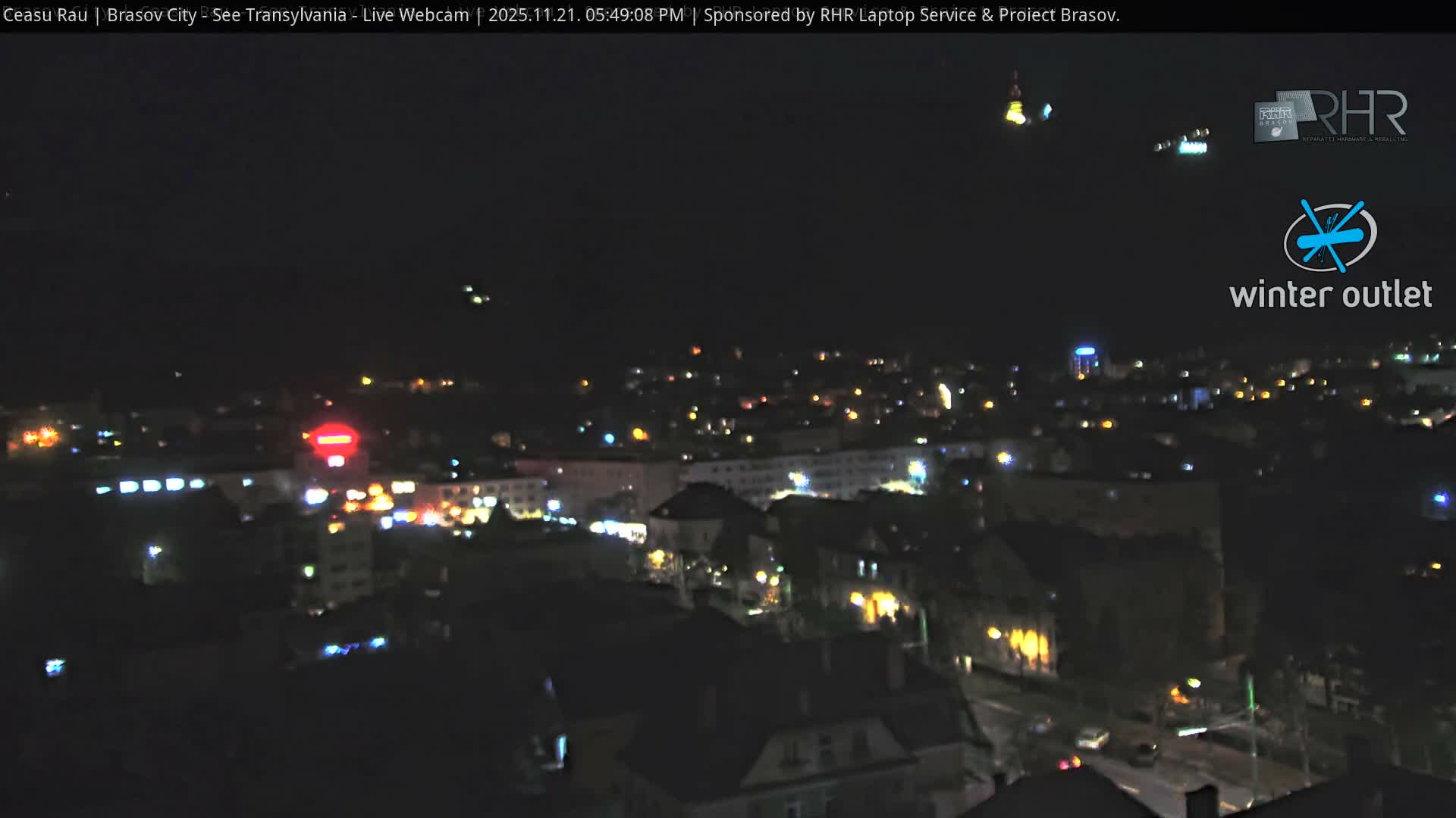 Braşov Skyline Live Cam - Centrul Nou, Brasov, Romania
