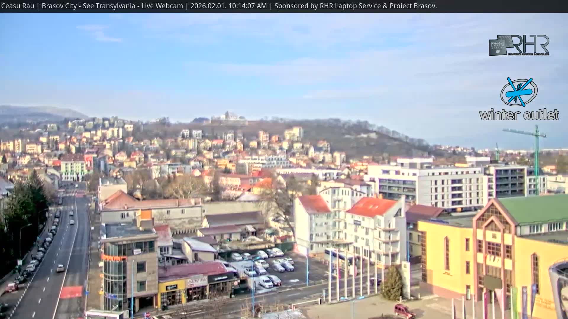Braşov Skyline Live Cam - Centrul Nou, Brasov, Romania