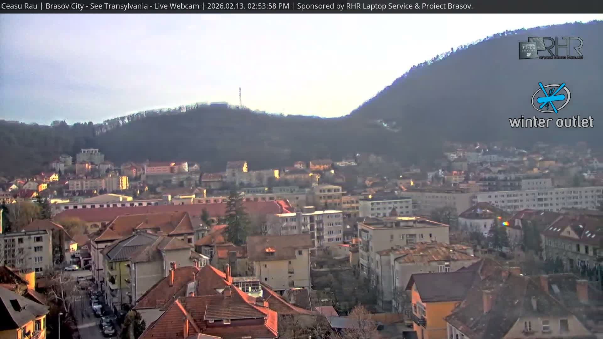 Braşov Skyline Live Cam - Centrul Nou, Brasov, Romania