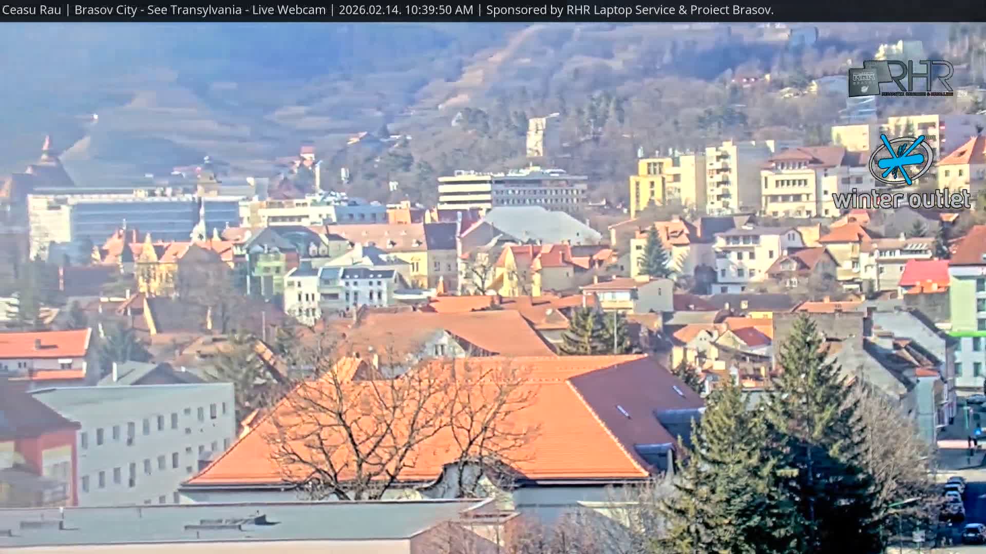 Braşov Skyline Live Cam - Centrul Nou, Brasov, Romania