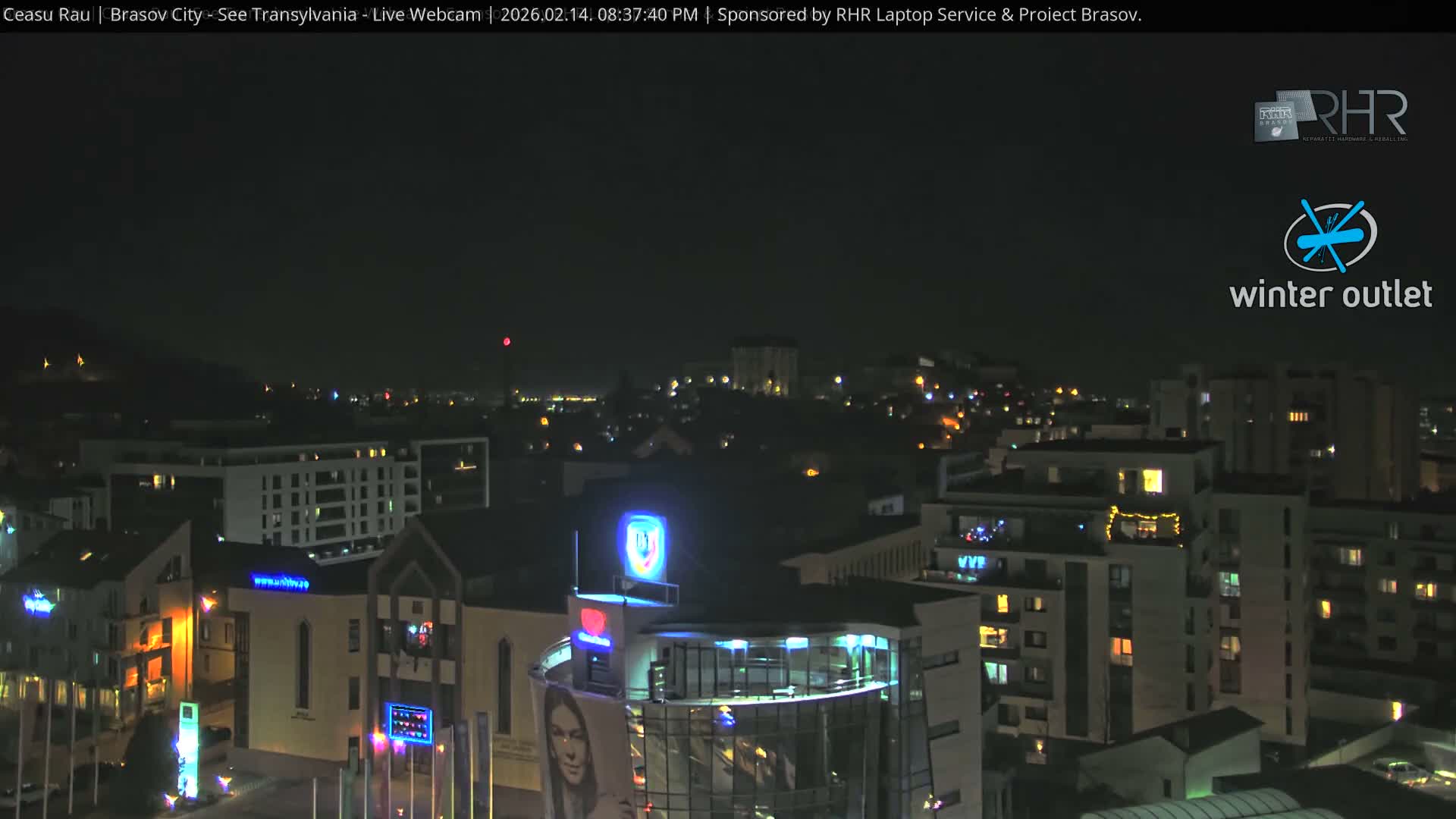 Braşov Skyline Live Cam - Centrul Nou, Brasov, Romania