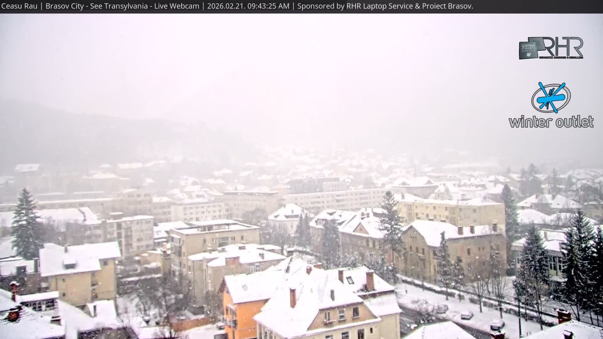 Braşov Skyline Live Cam - Centrul Nou, Brasov, Romania