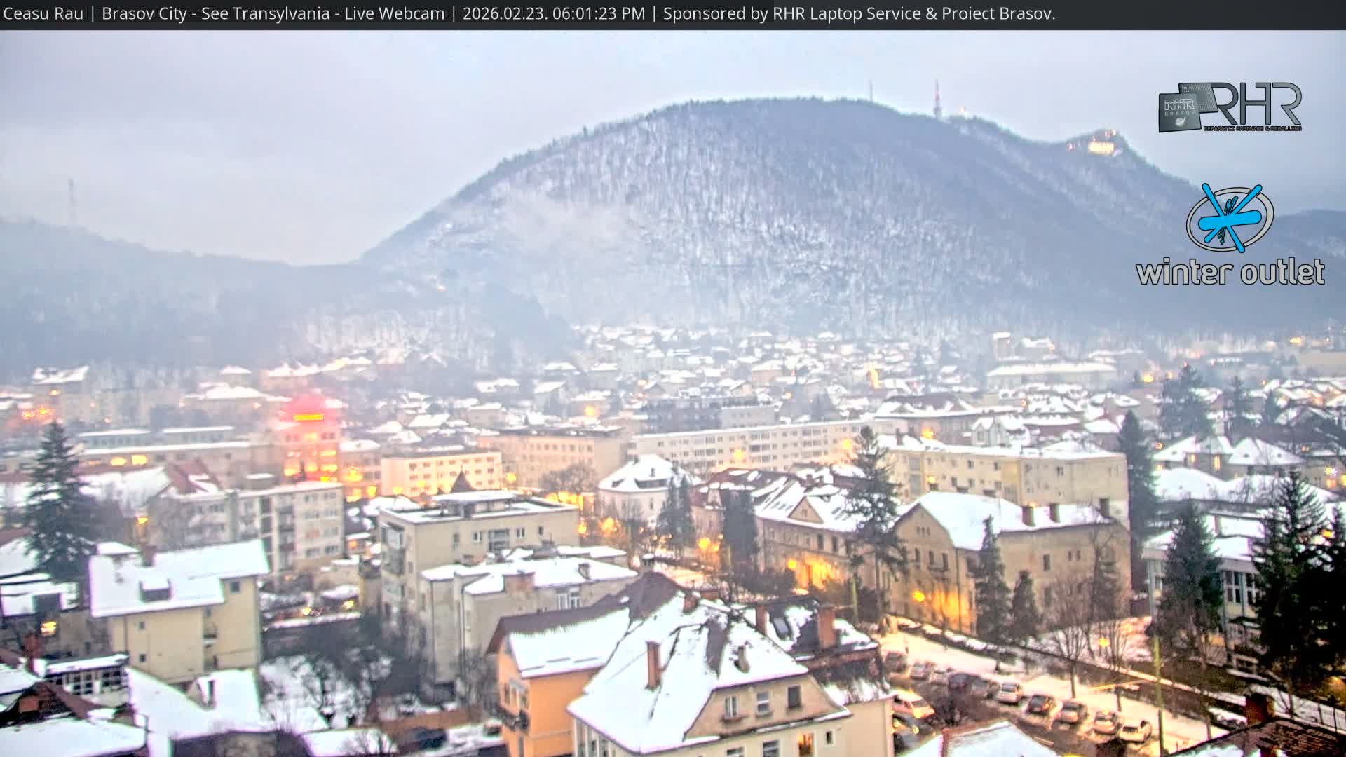 Braşov Skyline Live Cam - Centrul Nou, Brasov, Romania