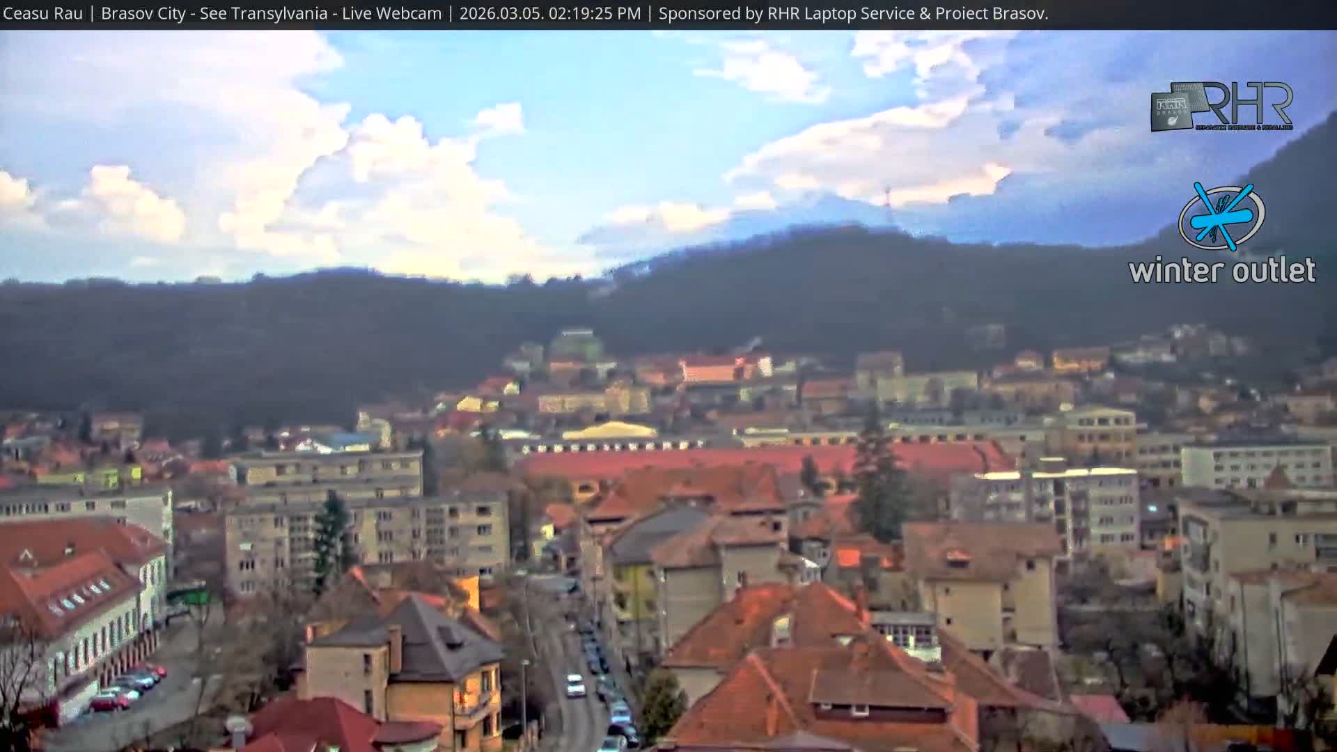 Braşov Skyline Live Cam - Centrul Nou, Brasov, Romania