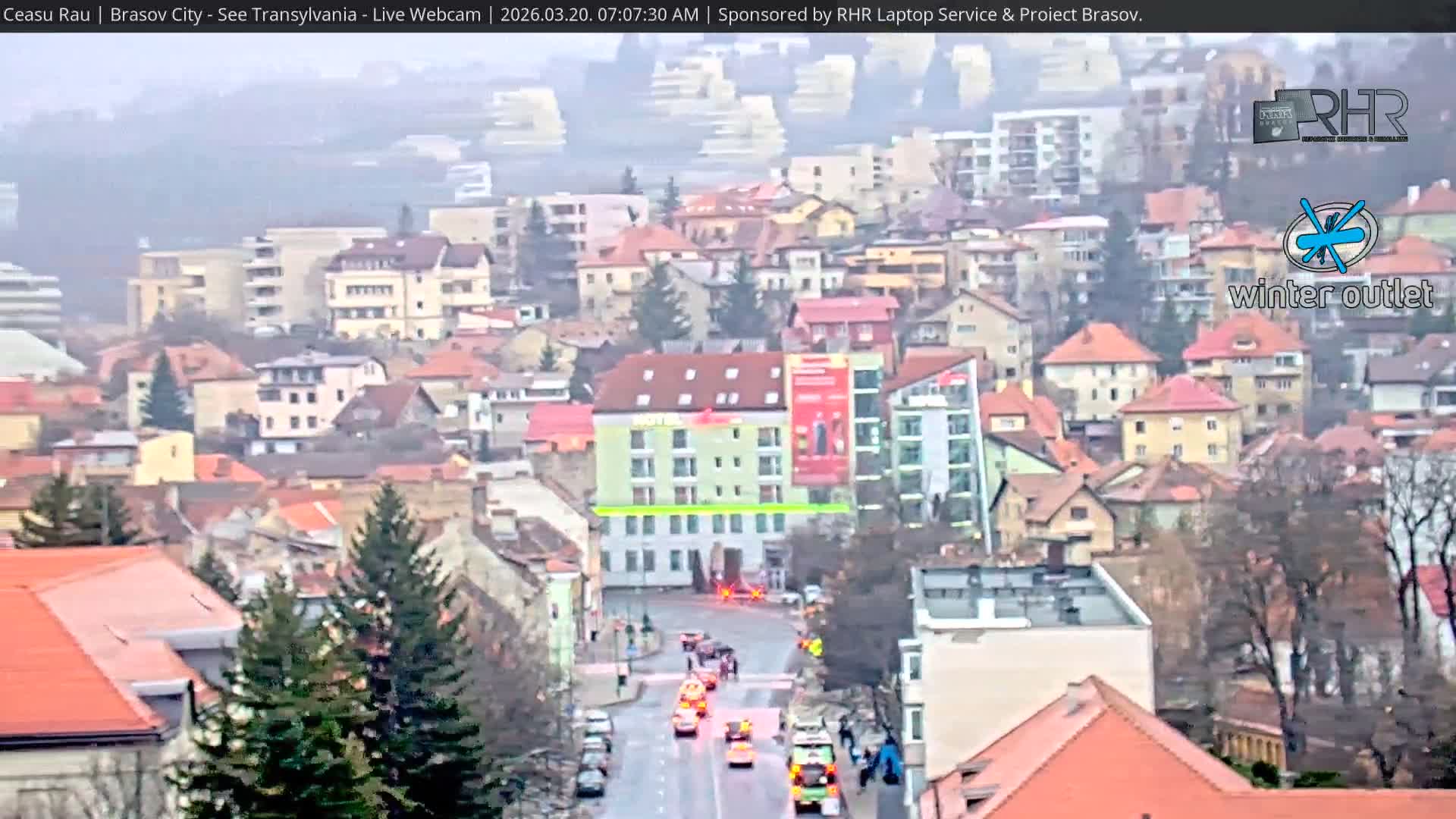 Braşov Skyline Live Cam - Centrul Nou, Brasov, Romania