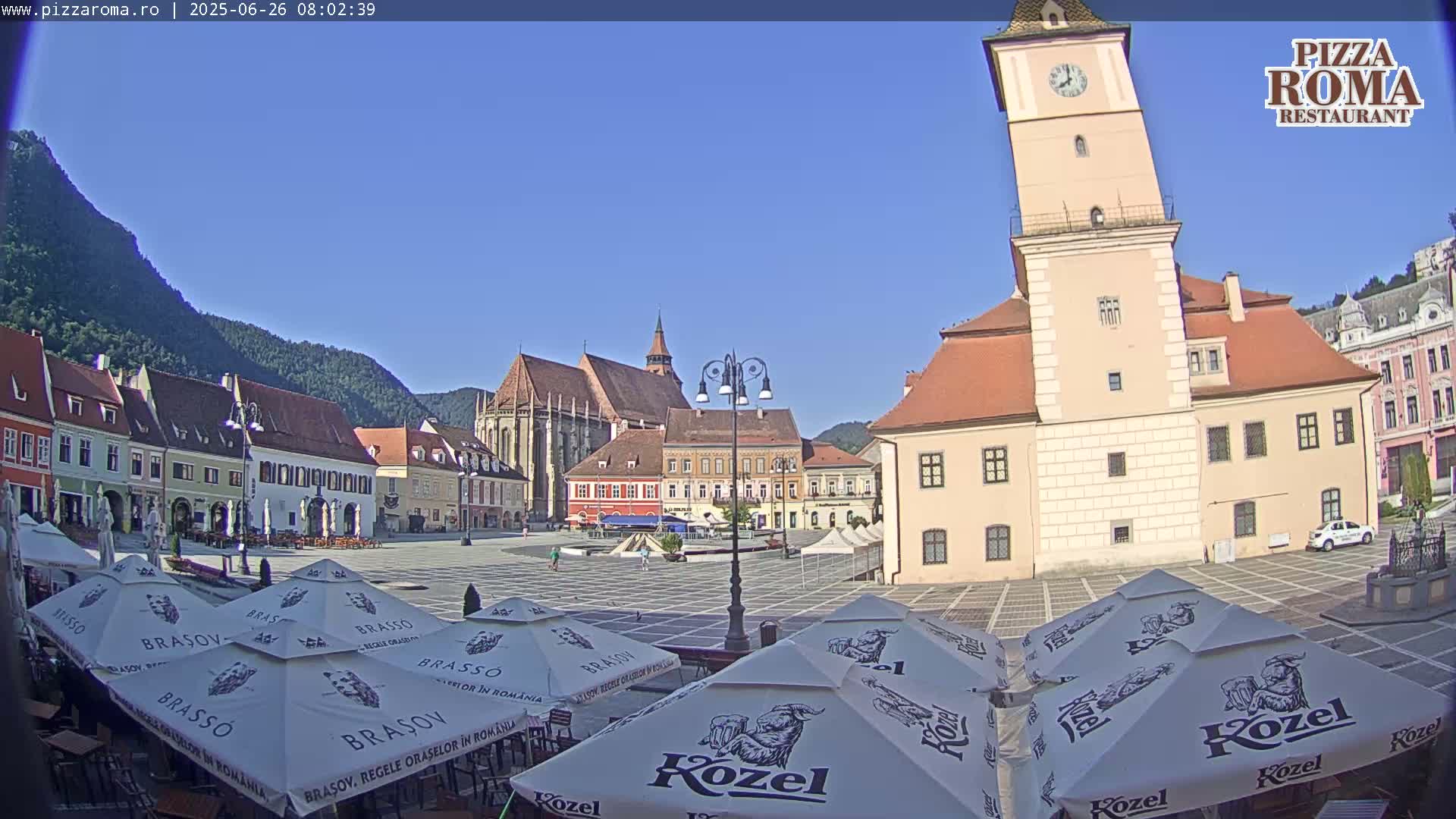 Brasov, Town / Council Square Piata Sfatului Live Cam - Centrul Vechi, Braşov, Romania