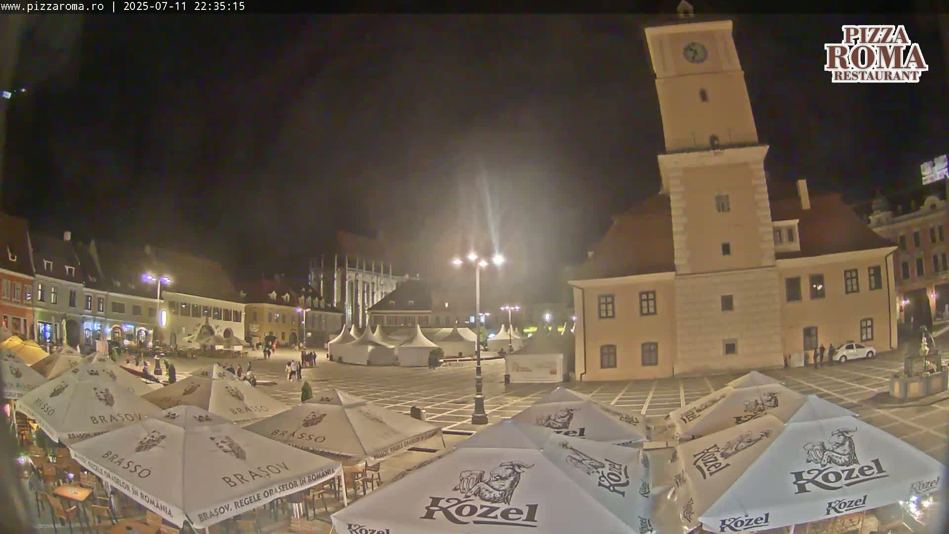 Brasov, Town / Council Square Piata Sfatului Live Cam - Centrul Vechi, Braşov, Romania