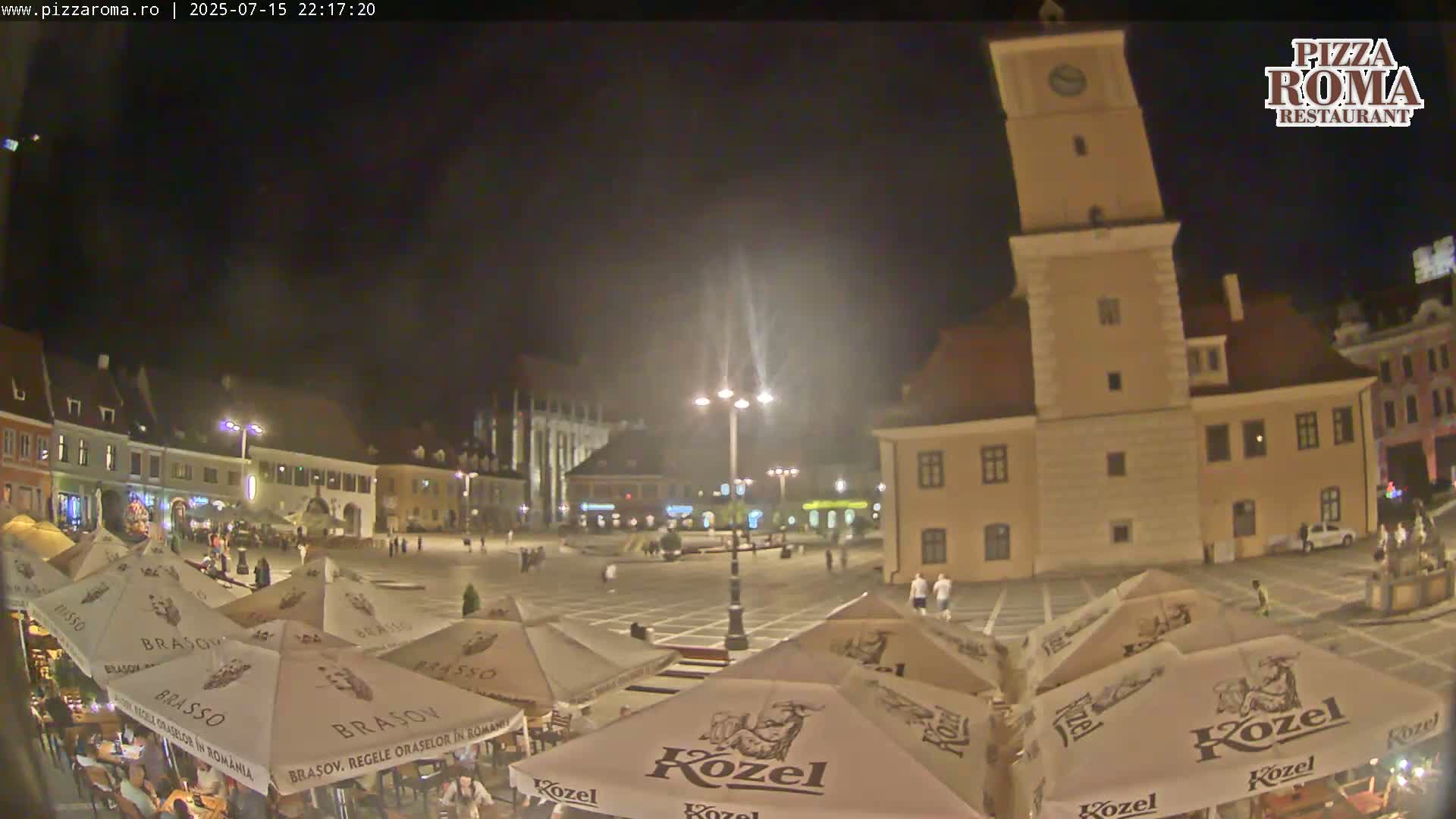 Brasov, Town / Council Square Piata Sfatului Live Cam - Centrul Vechi, Braşov, Romania