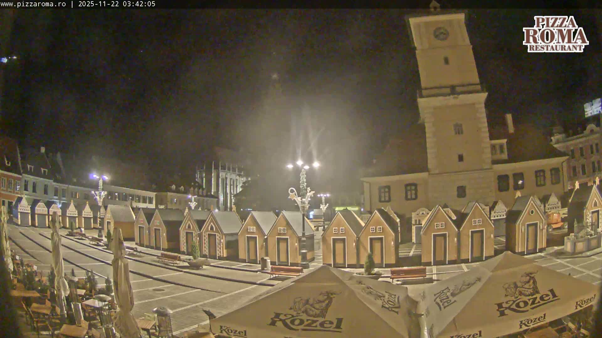 Brasov, Town / Council Square Piata Sfatului Live Cam - Centrul Vechi, Braşov, Romania