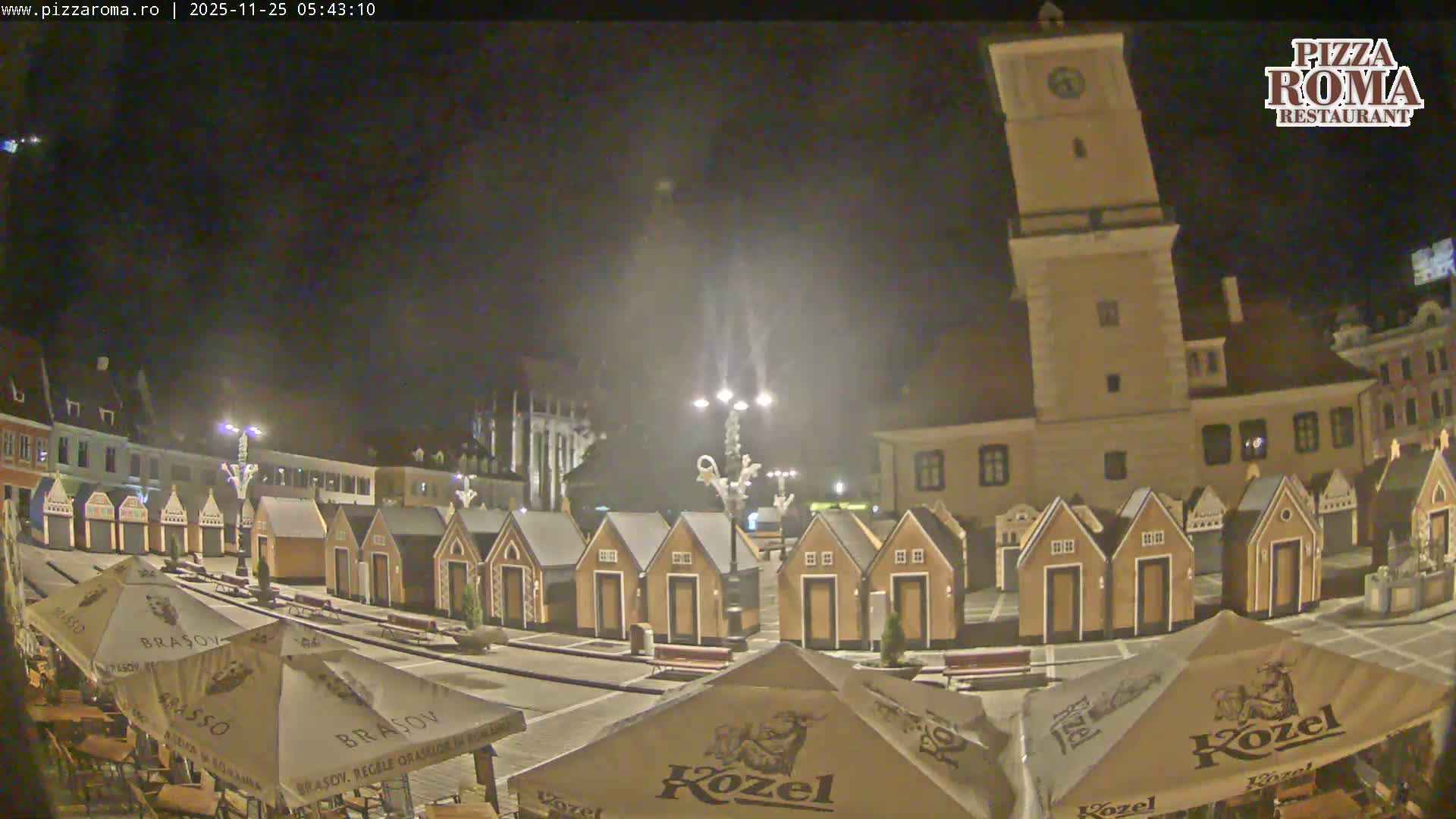 Brasov, Town / Council Square Piata Sfatului Live Cam - Centrul Vechi, Braşov, Romania