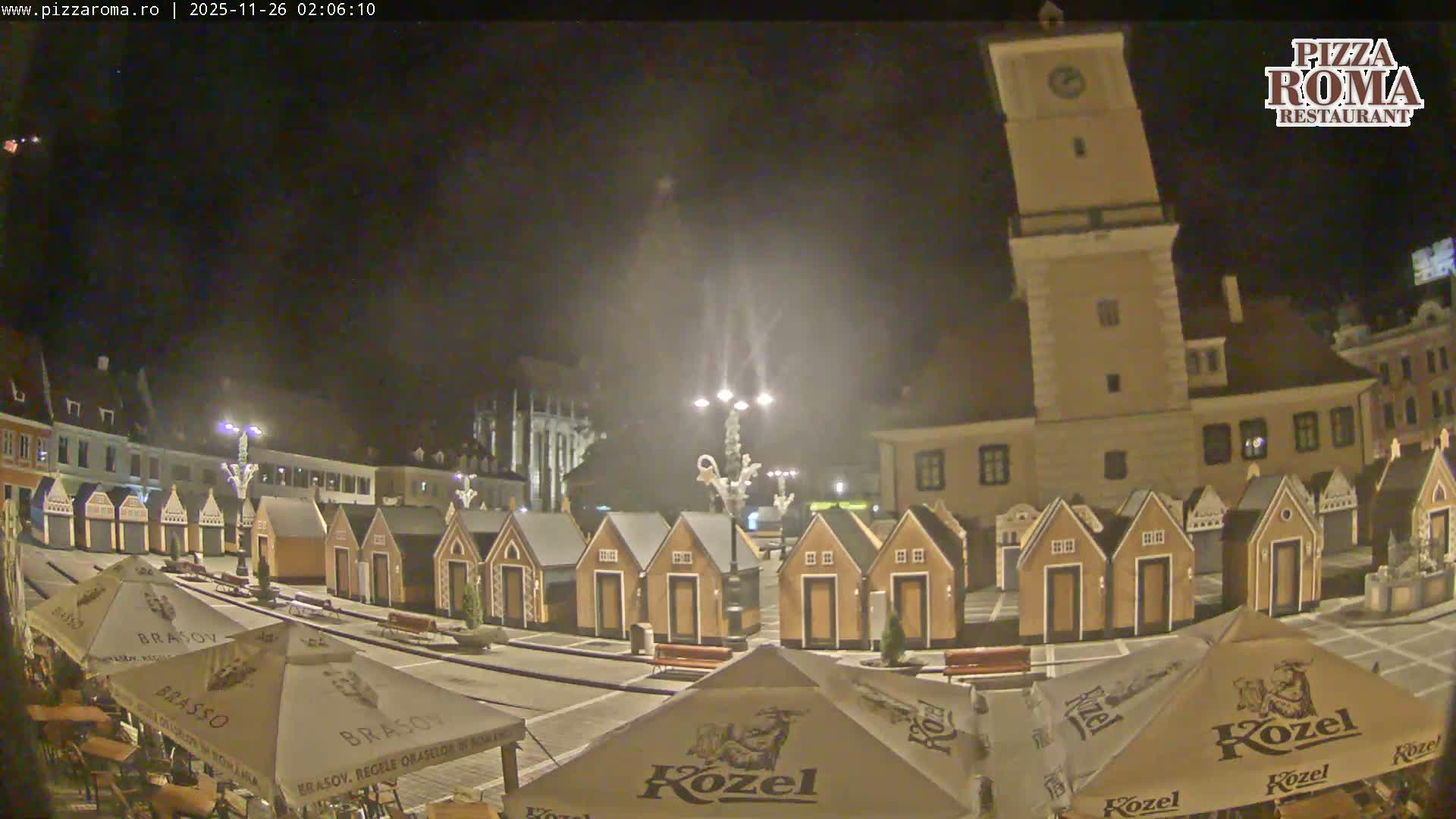 Brasov, Town / Council Square Piata Sfatului Live Cam - Centrul Vechi, Braşov, Romania