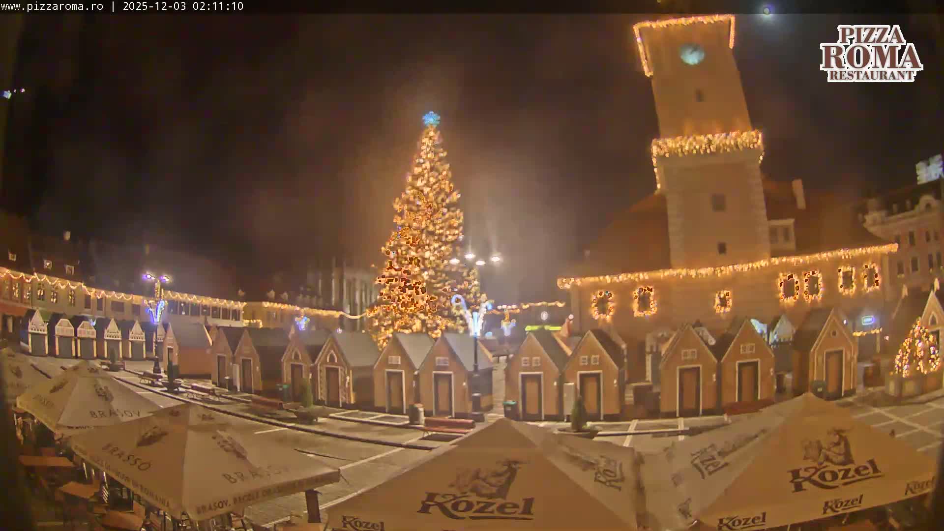 Brasov, Town / Council Square Piata Sfatului Live Cam - Centrul Vechi, Braşov, Romania
