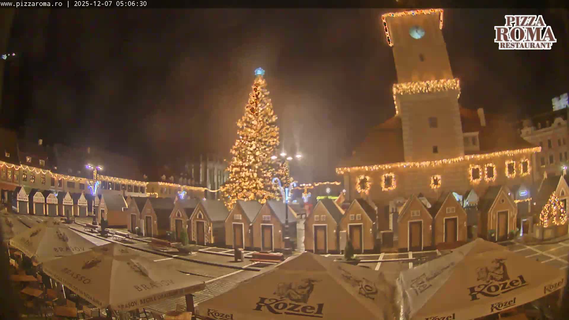 Brasov, Town / Council Square Piata Sfatului Live Cam - Centrul Vechi, Braşov, Romania