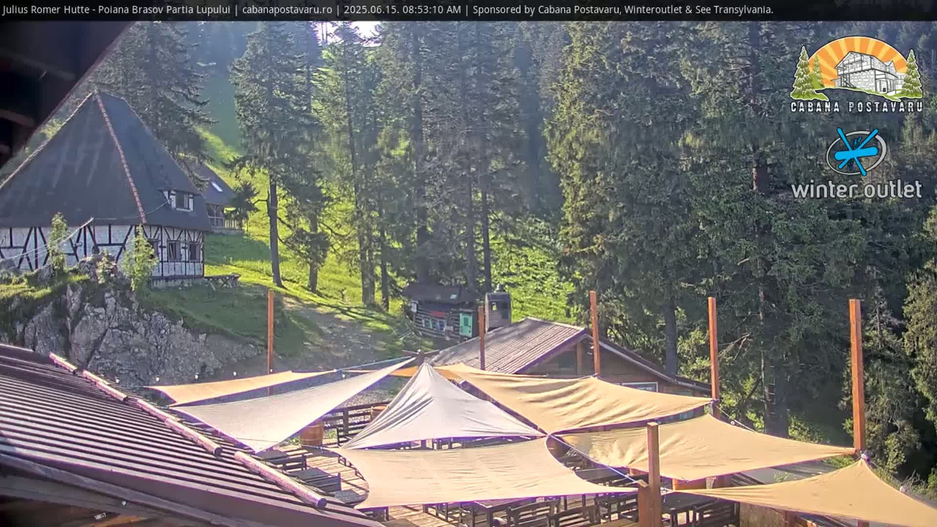 Rasnovei Plain View  from Julius Römer Hütte  Poiana Brasov Live Cam - Poiana Brasov, Braşov, Romania