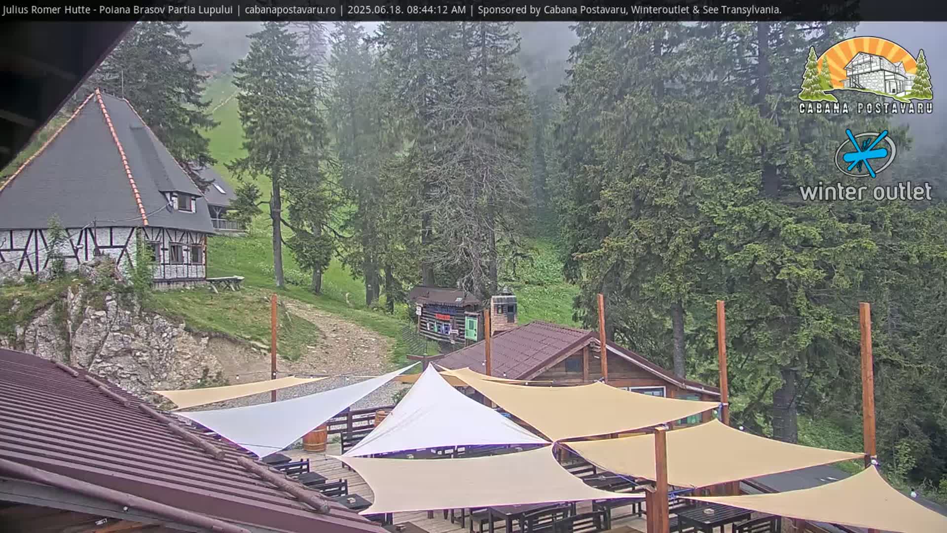 Rasnovei Plain View  from Julius Römer Hütte  Poiana Brasov Live Cam - Poiana Brasov, Braşov, Romania