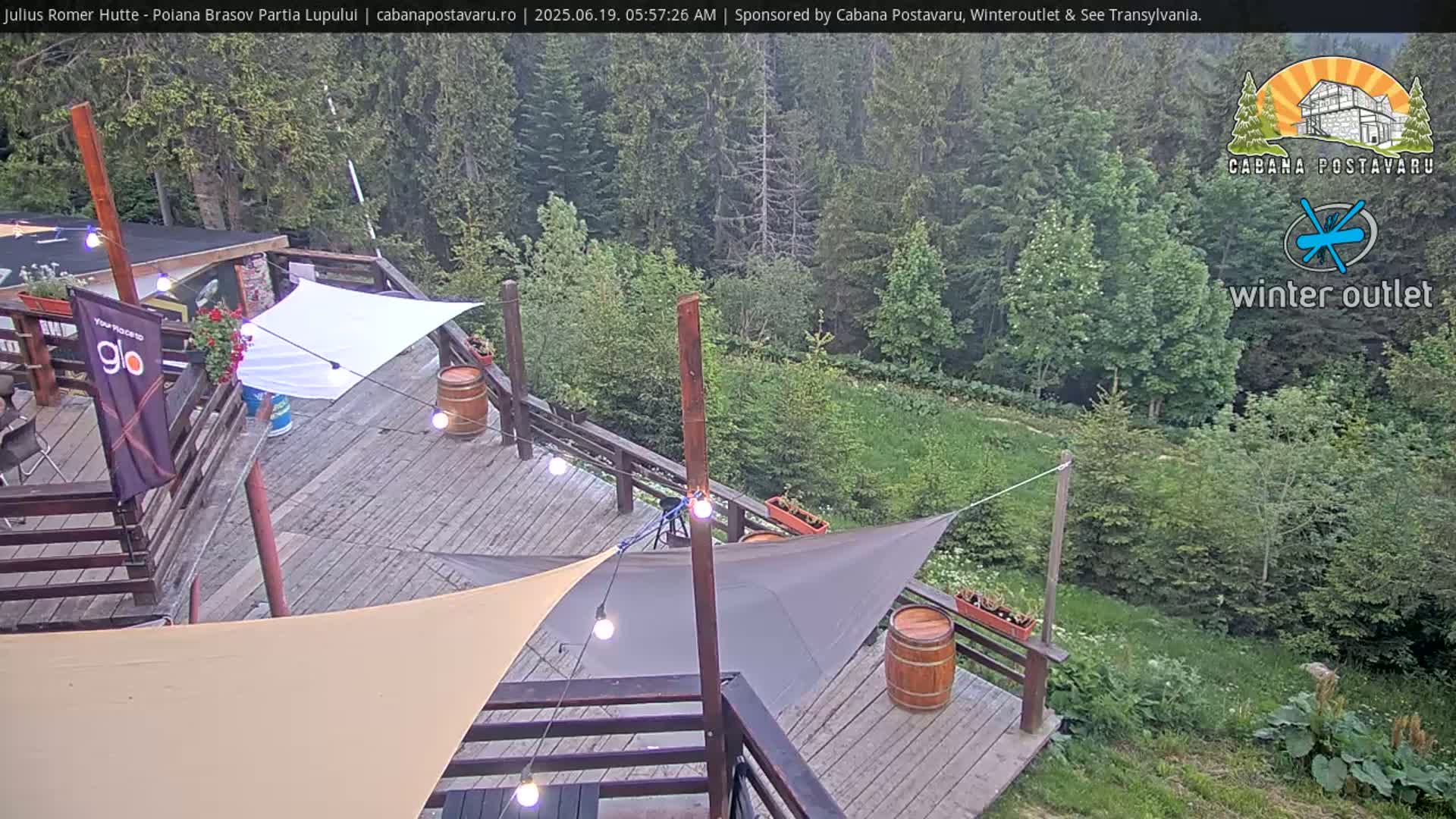 Rasnovei Plain View  from Julius Römer Hütte  Poiana Brasov Live Cam - Poiana Brasov, Braşov, Romania