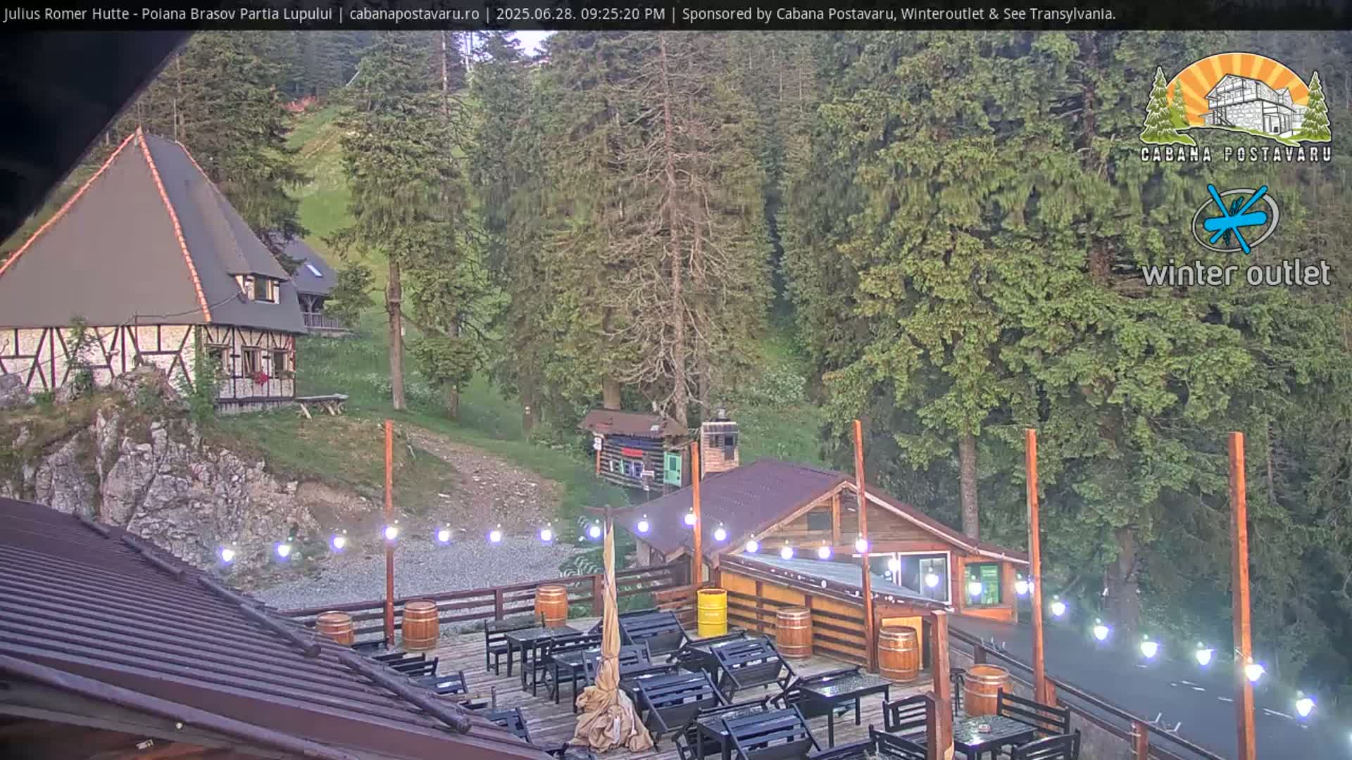 Rasnovei Plain View  from Julius Römer Hütte  Poiana Brasov Live Cam - Poiana Brasov, Braşov, Romania