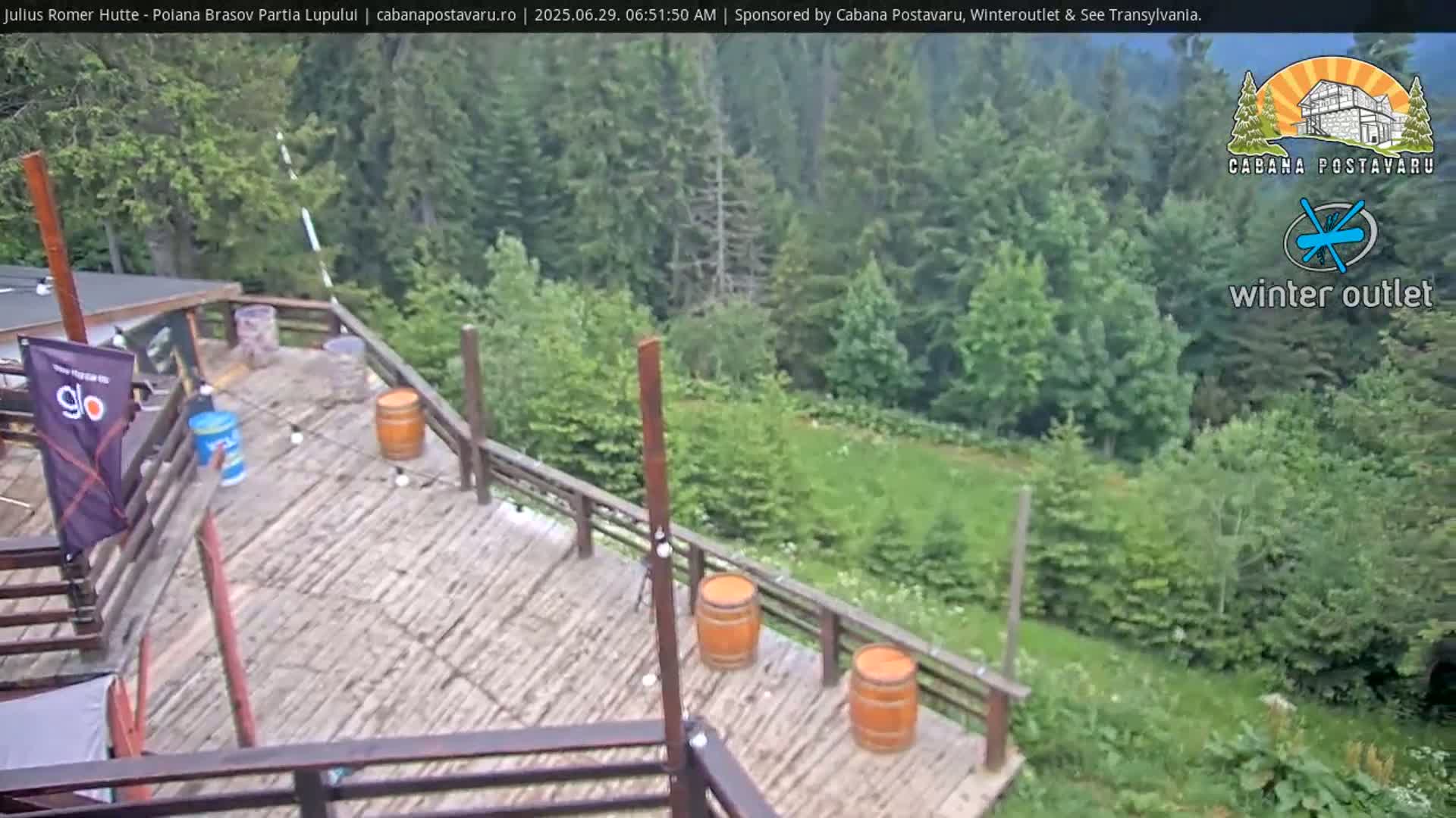 Rasnovei Plain View  from Julius Römer Hütte  Poiana Brasov Live Cam - Poiana Brasov, Braşov, Romania