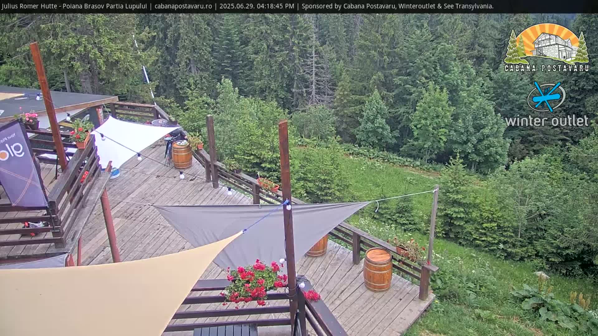 Rasnovei Plain View  from Julius Römer Hütte  Poiana Brasov Live Cam - Poiana Brasov, Braşov, Romania