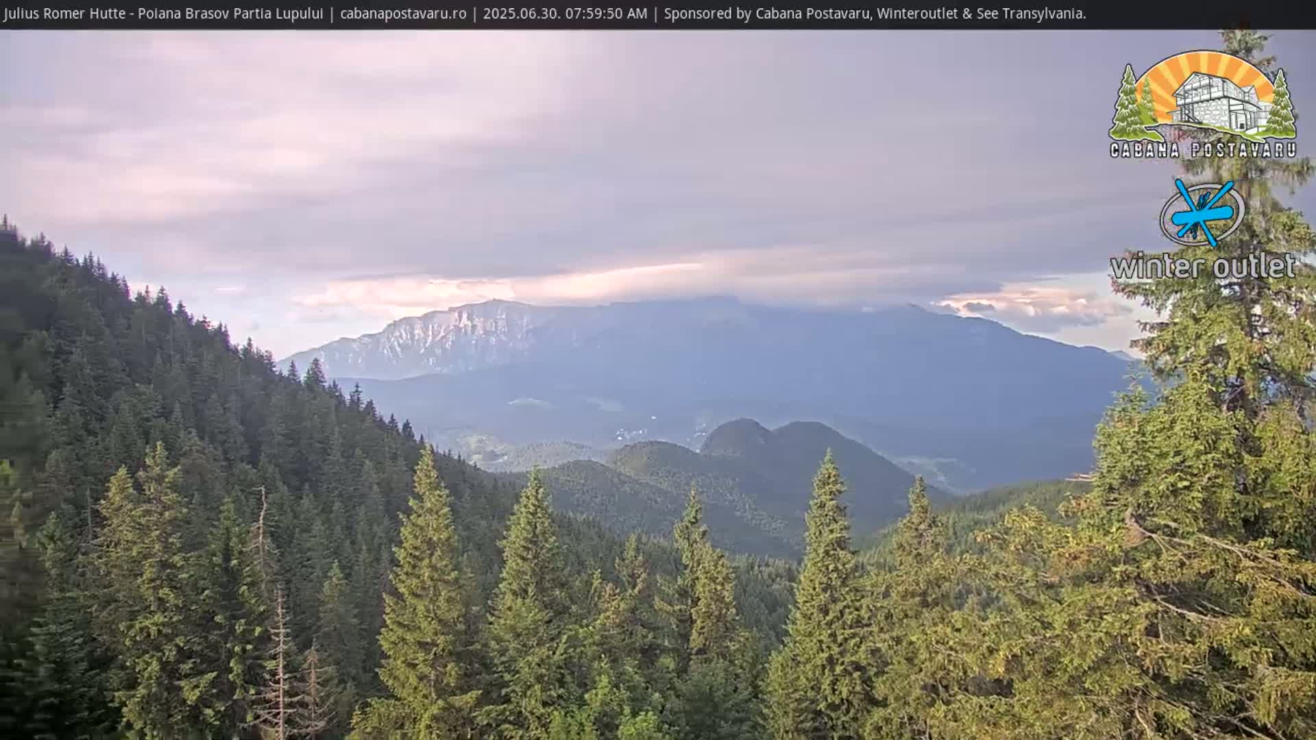 Rasnovei Plain View  from Julius Römer Hütte  Poiana Brasov Live Cam - Poiana Brasov, Braşov, Romania