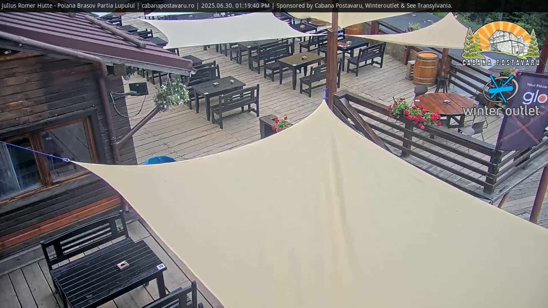 Rasnovei Plain View  from Julius Römer Hütte  Poiana Brasov Live Cam - Poiana Brasov, Braşov, Romania