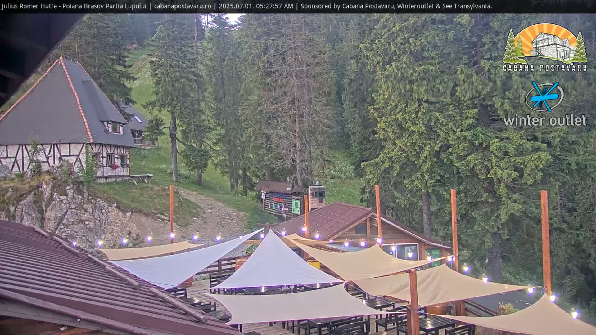 Rasnovei Plain View  from Julius Römer Hütte  Poiana Brasov Live Cam - Poiana Brasov, Braşov, Romania