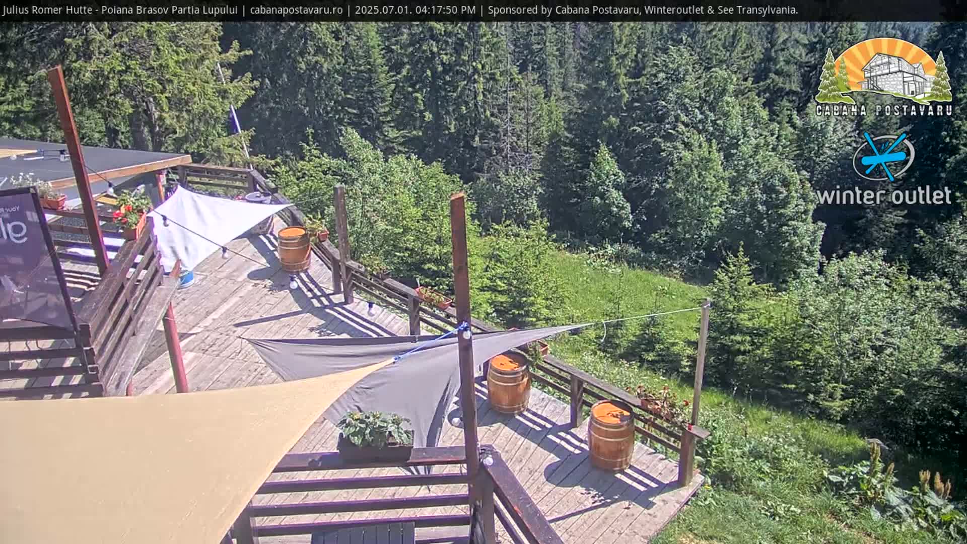 Rasnovei Plain View  from Julius Römer Hütte  Poiana Brasov Live Cam - Poiana Brasov, Braşov, Romania