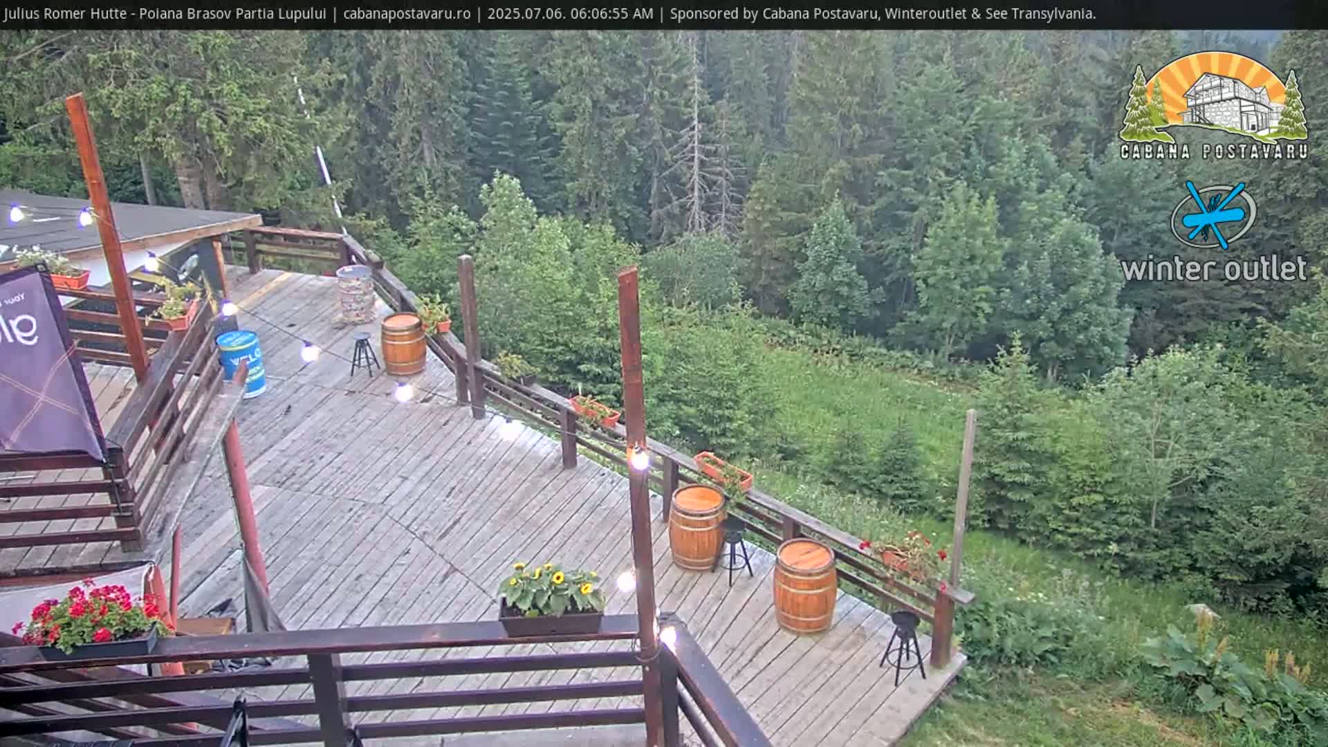 Rasnovei Plain View  from Julius Römer Hütte  Poiana Brasov Live Cam - Poiana Brasov, Braşov, Romania