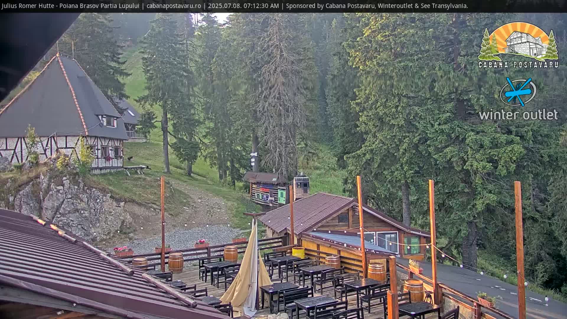 Rasnovei Plain View  from Julius Römer Hütte  Poiana Brasov Live Cam - Poiana Brasov, Braşov, Romania