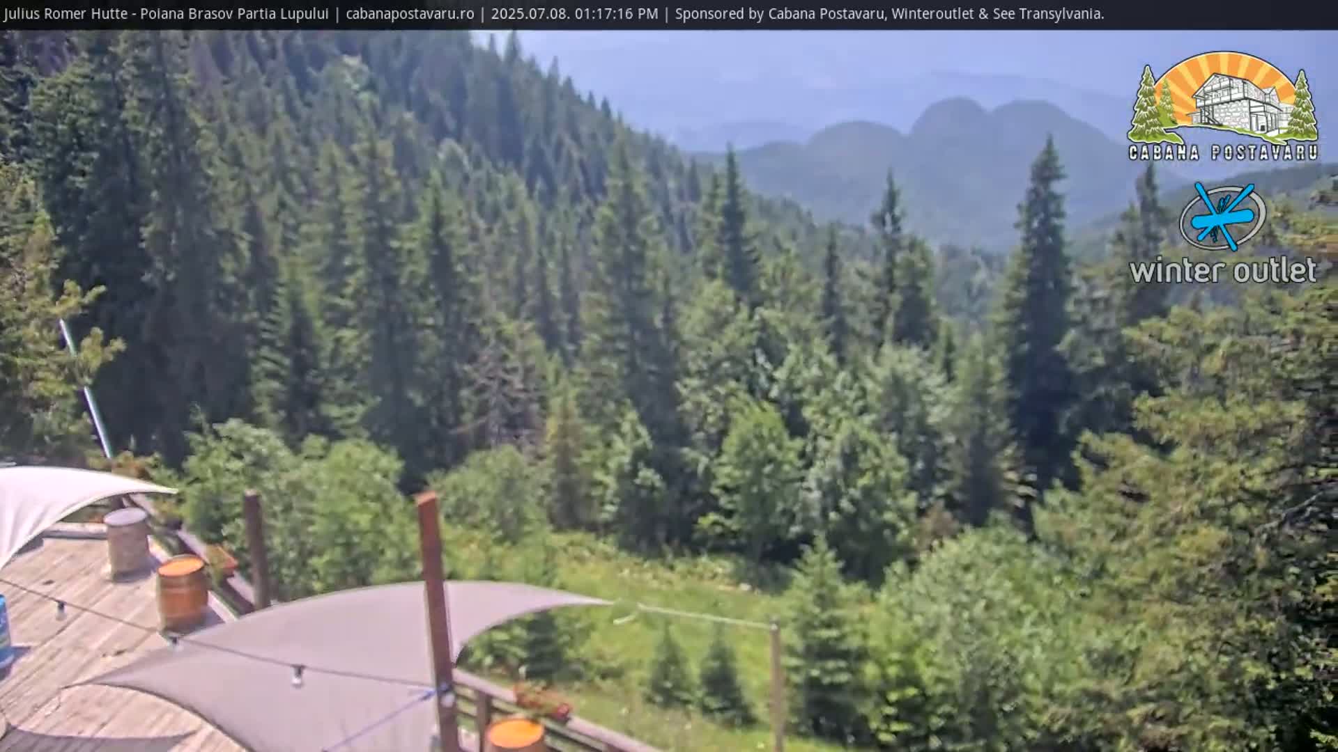 Rasnovei Plain View  from Julius Römer Hütte  Poiana Brasov Live Cam - Poiana Brasov, Braşov, Romania