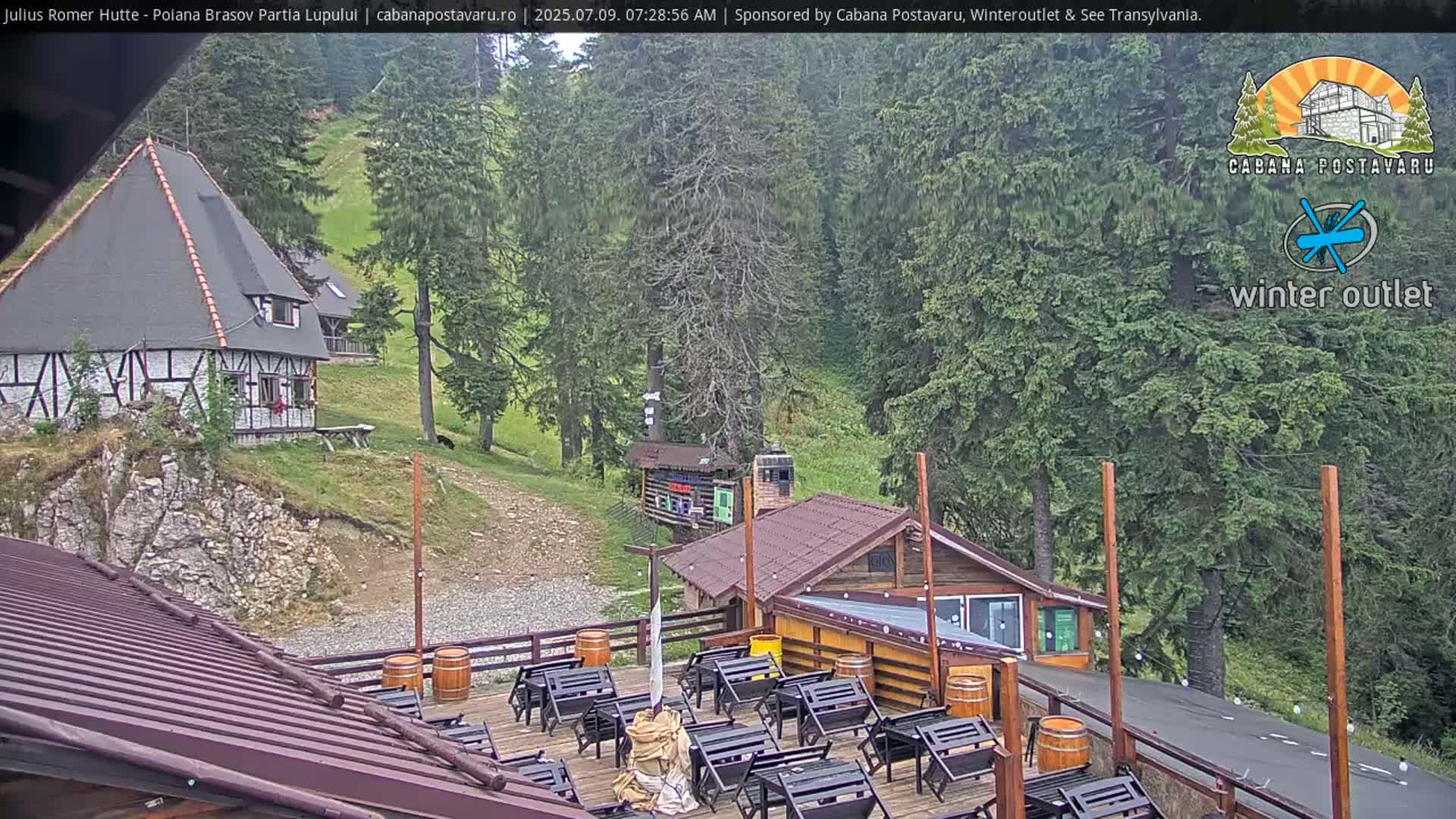 Rasnovei Plain View  from Julius Römer Hütte  Poiana Brasov Live Cam - Poiana Brasov, Braşov, Romania