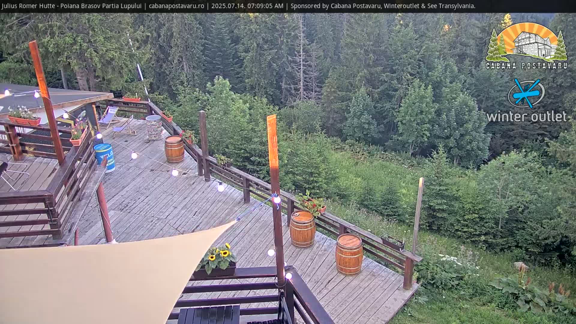 Rasnovei Plain View  from Julius Römer Hütte  Poiana Brasov Live Cam - Poiana Brasov, Braşov, Romania