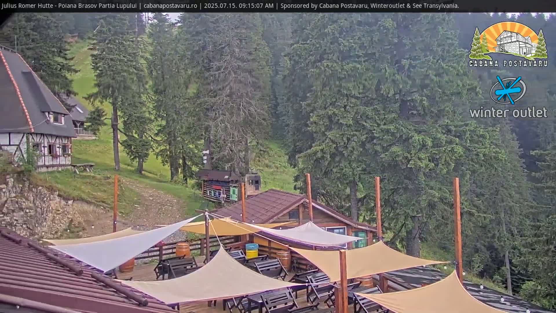 Rasnovei Plain View  from Julius Römer Hütte  Poiana Brasov Live Cam - Poiana Brasov, Braşov, Romania