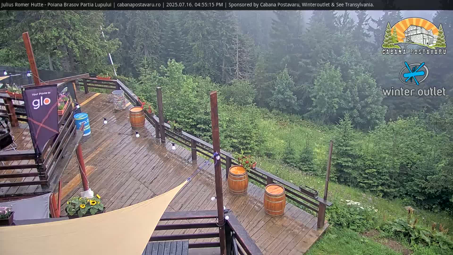 Rasnovei Plain View  from Julius Römer Hütte  Poiana Brasov Live Cam - Poiana Brasov, Braşov, Romania