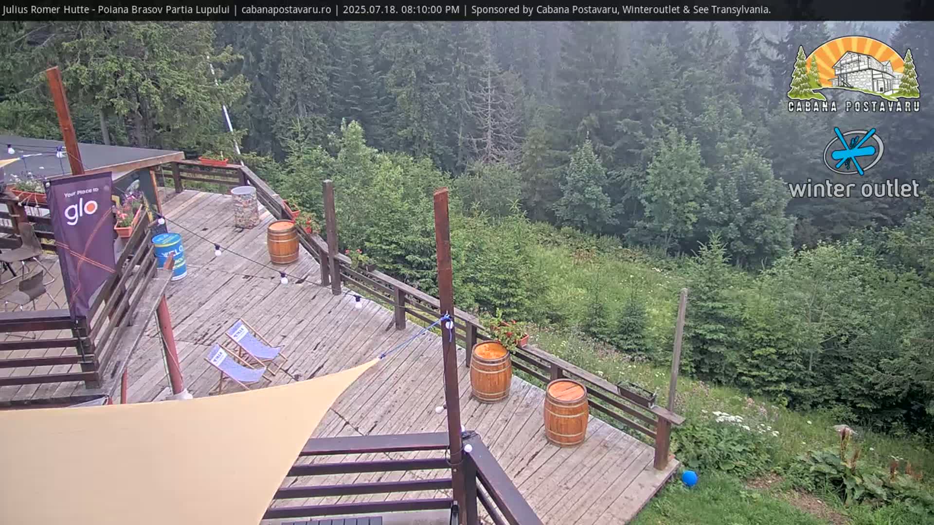 Rasnovei Plain View  from Julius Römer Hütte  Poiana Brasov Live Cam - Poiana Brasov, Braşov, Romania