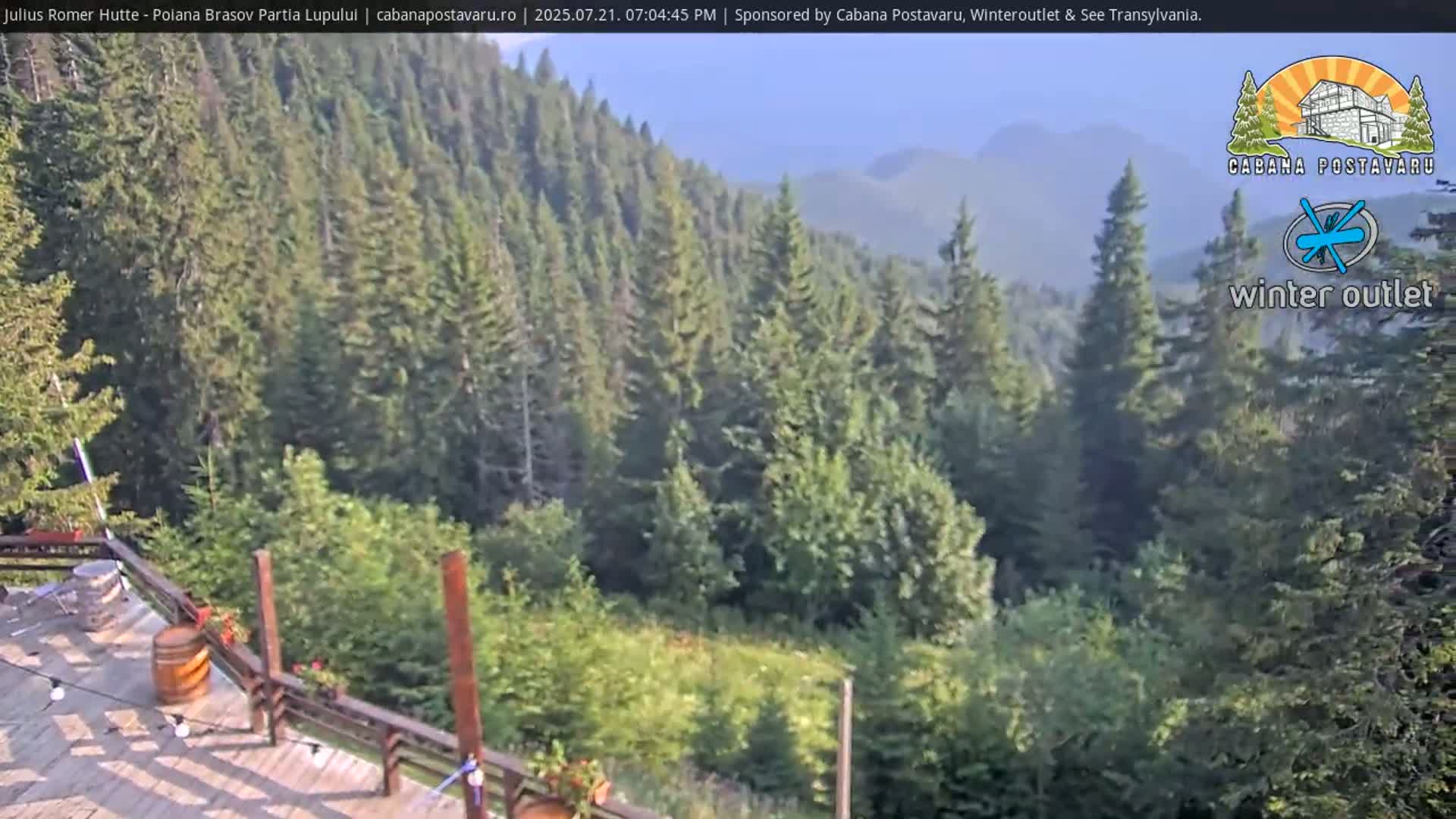 Rasnovei Plain View  from Julius Römer Hütte  Poiana Brasov Live Cam - Poiana Brasov, Braşov, Romania