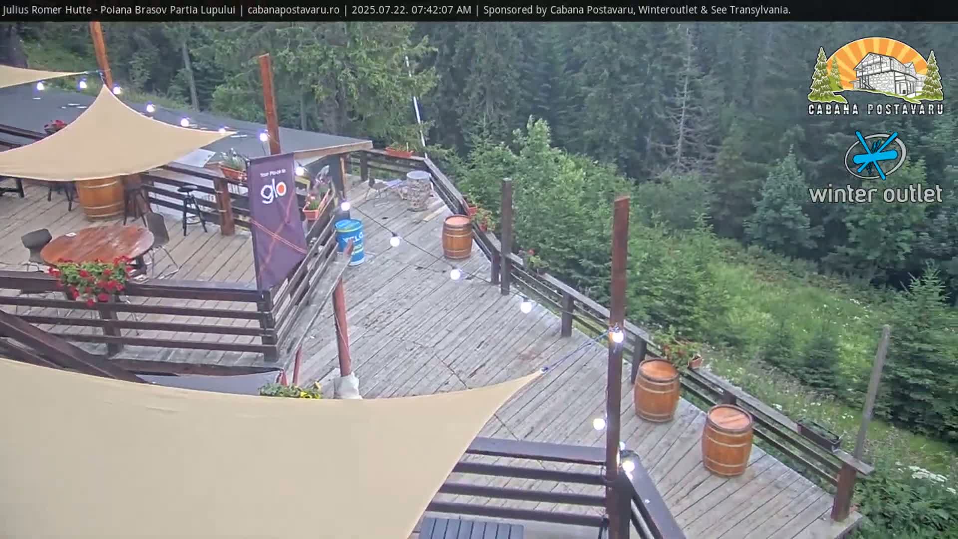 Rasnovei Plain View  from Julius Römer Hütte  Poiana Brasov Live Cam - Poiana Brasov, Braşov, Romania