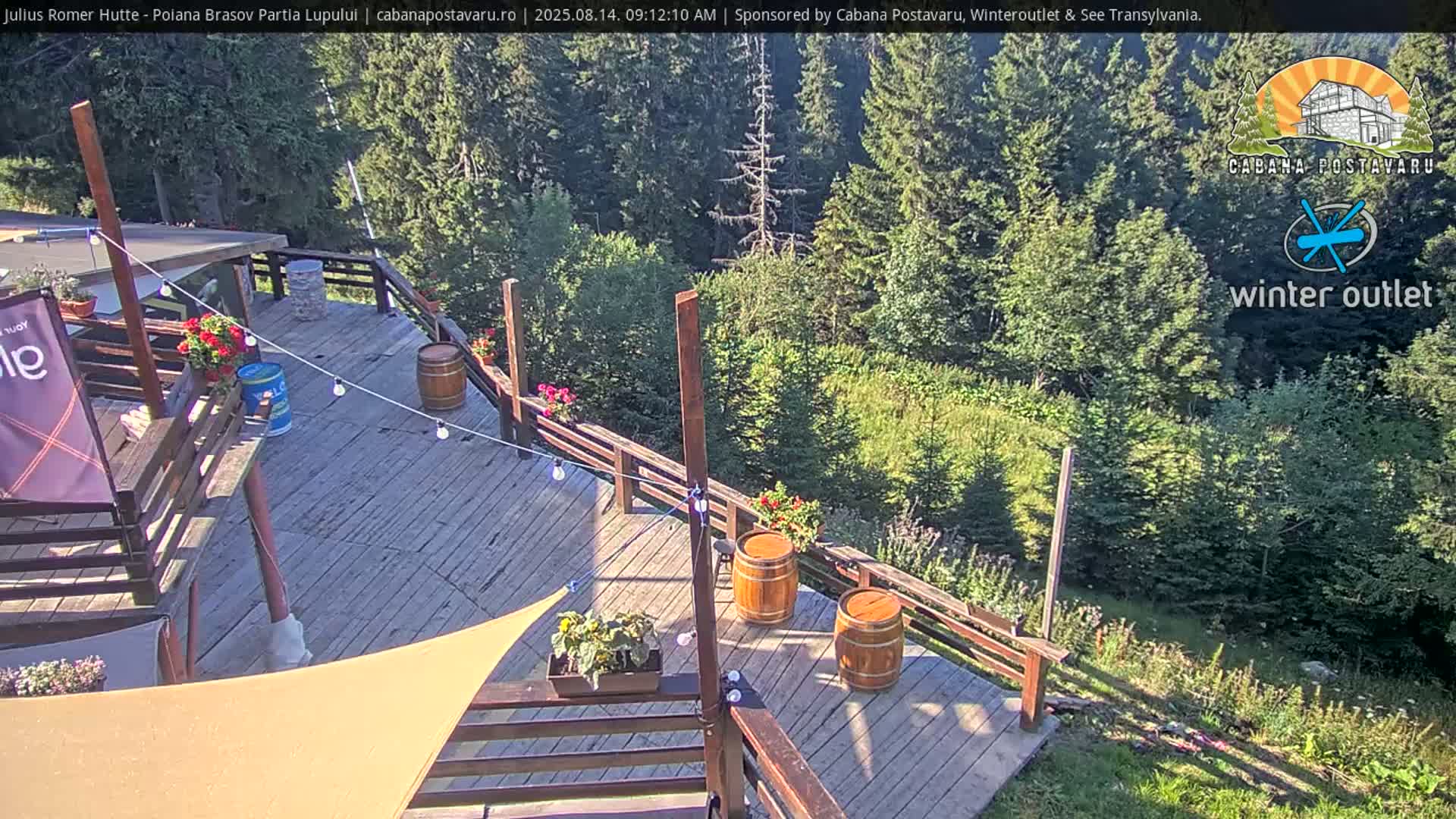 Rasnovei Plain View  from Julius Römer Hütte  Poiana Brasov Live Cam - Poiana Brasov, Braşov, Romania