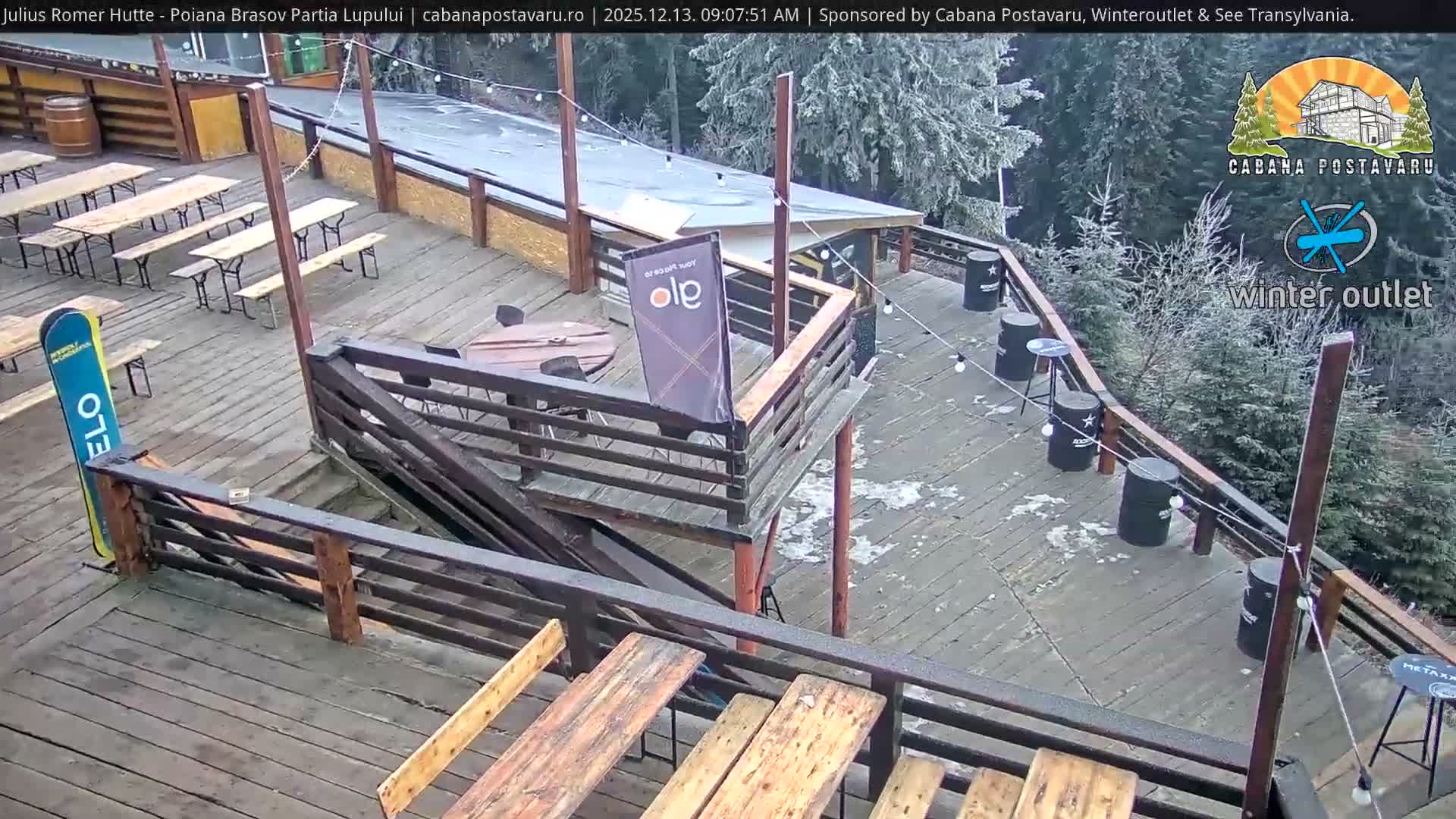 Rasnovei Plain View  from Julius Römer Hütte  Poiana Brasov Live Cam - Poiana Brasov, Braşov, Romania