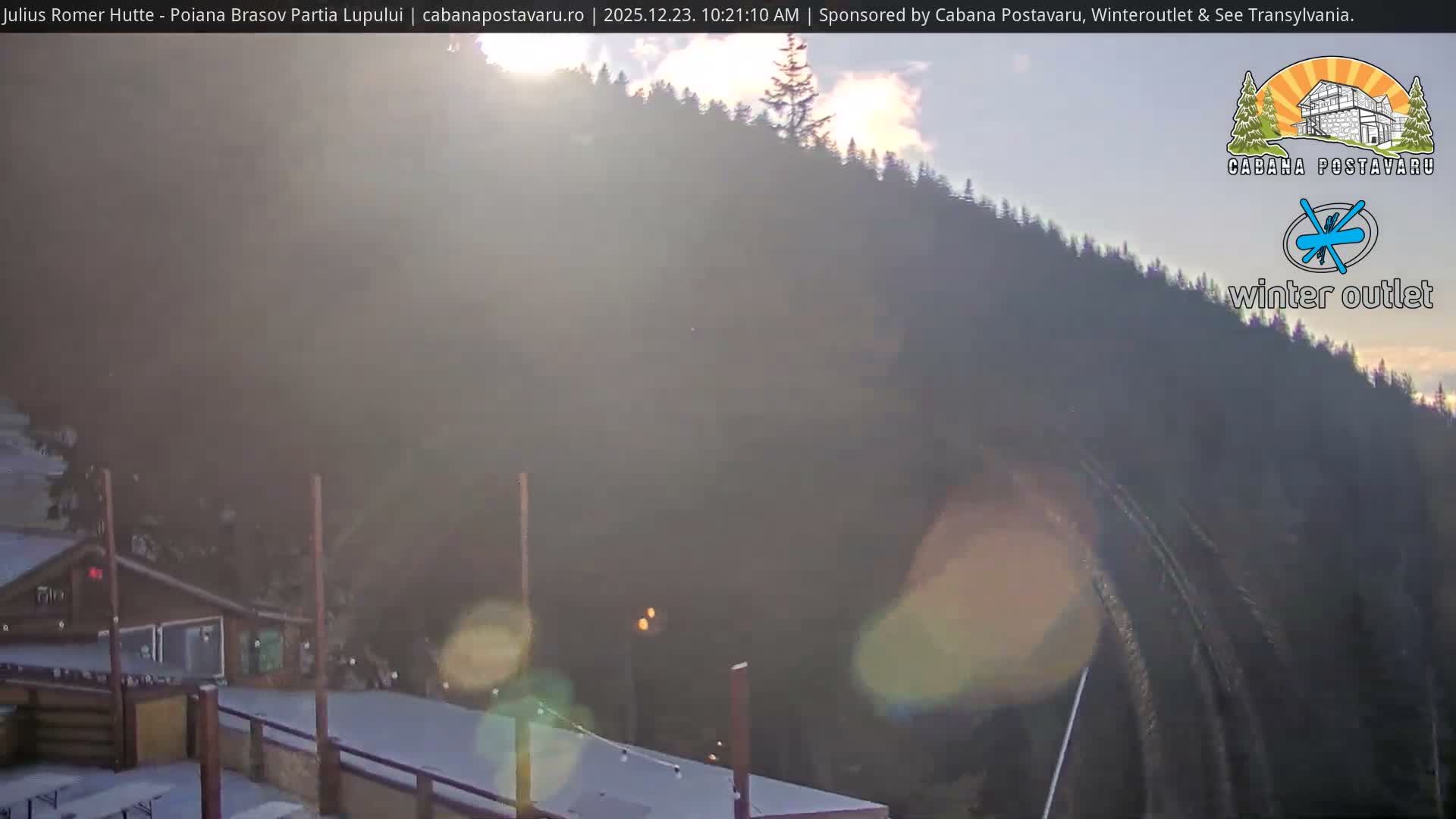 Rasnovei Plain View  from Julius Römer Hütte  Poiana Brasov Live Cam - Poiana Brasov, Braşov, Romania