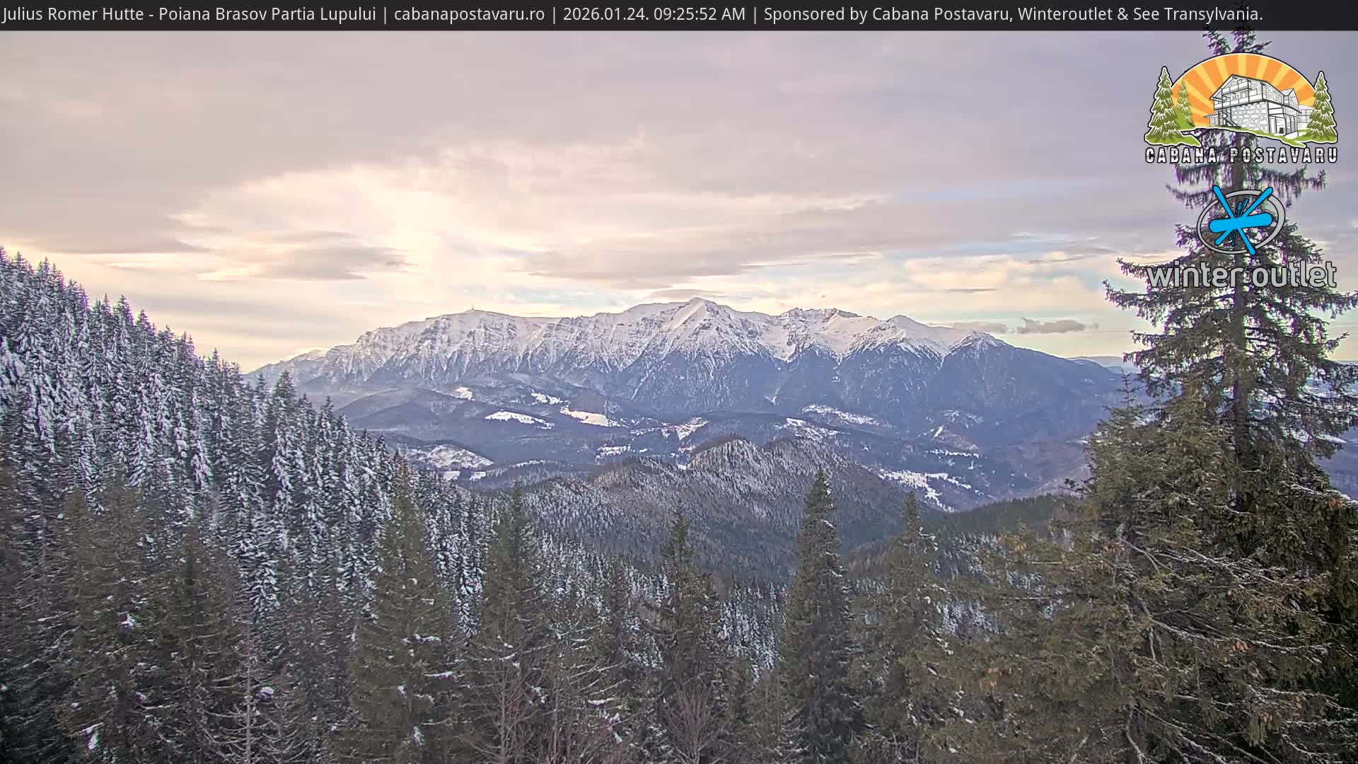 Rasnovei Plain View  from Julius Römer Hütte  Poiana Brasov Live Cam - Poiana Brasov, Braşov, Romania